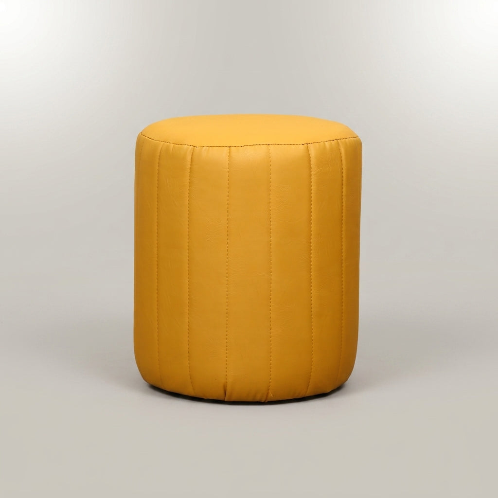 Caltech Leather Ottoman Stool by Zodiya