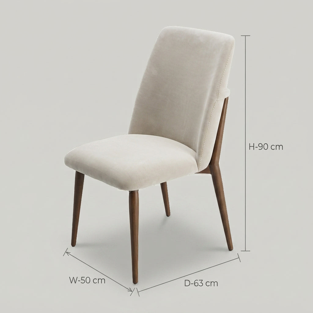 Beige Velvet Dining Chair by Zodiya-2