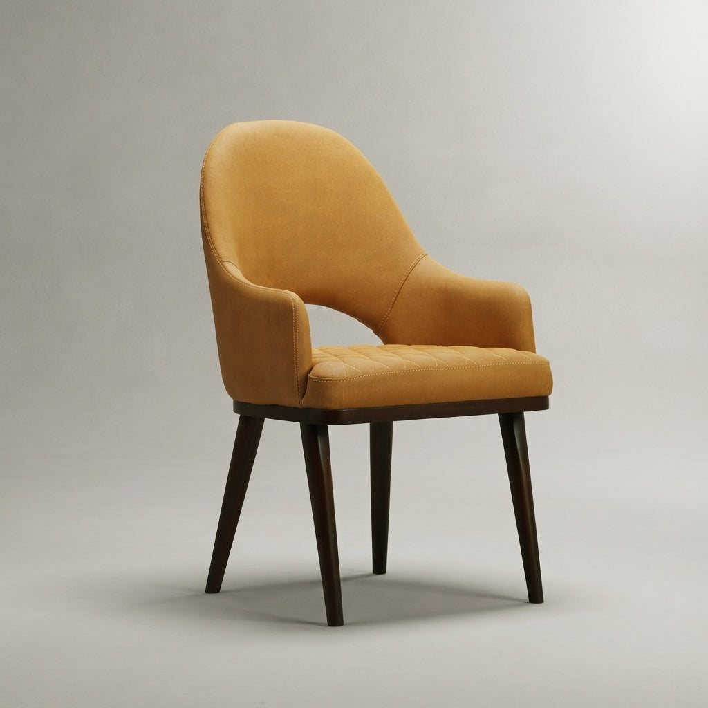 Mustard Yellow Dining Arm Chair By Zodiya-6