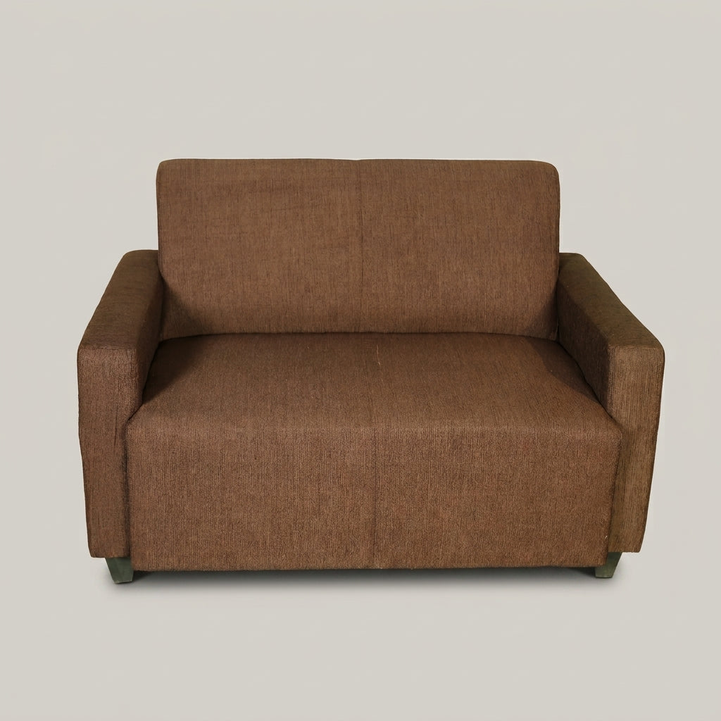 Cospe Brown Fabric 2 Seater Sofa by Zodiya