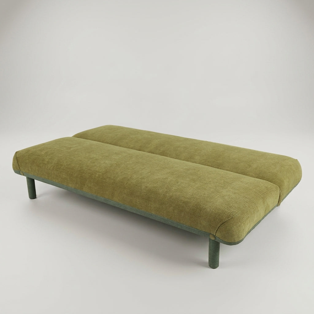 Corrina Green Fabric Sofa Cum Bed by Zodiya