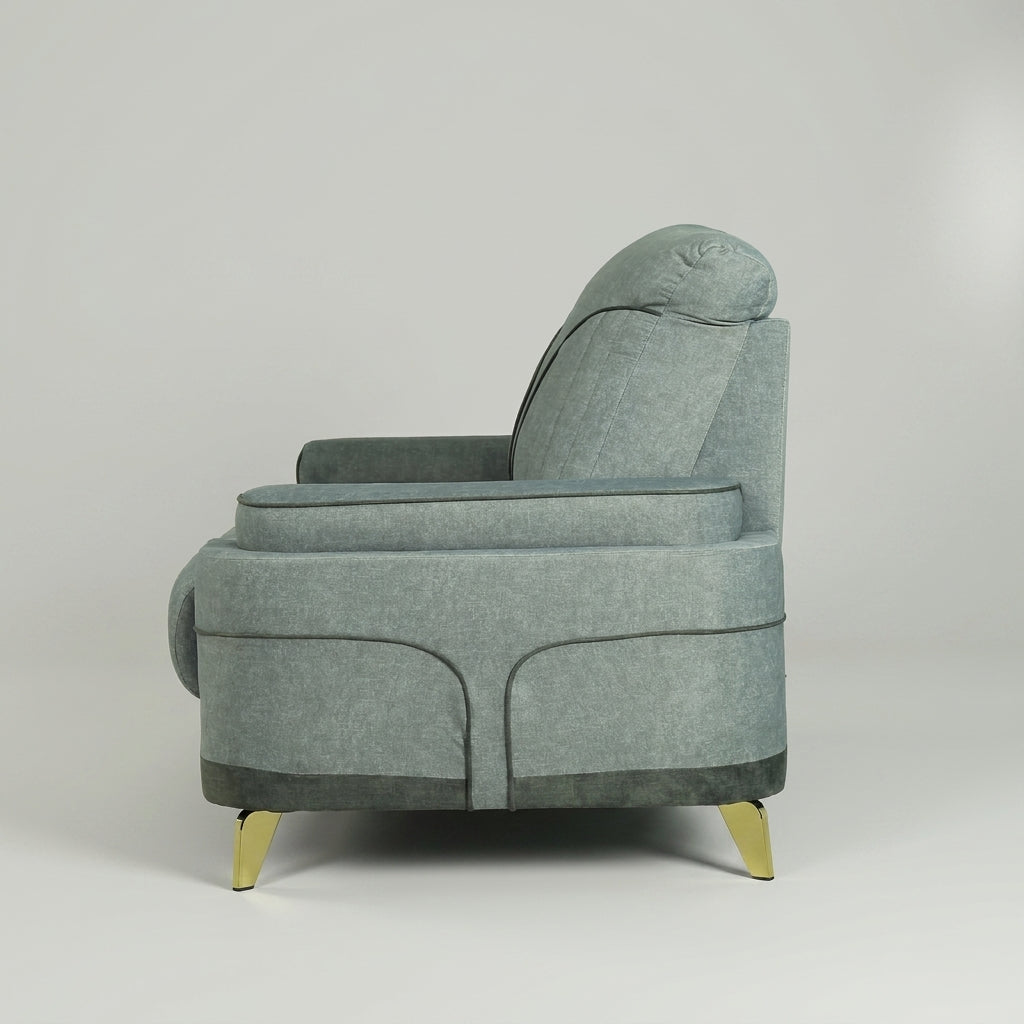 Omega Grey 2 Seater Fabric Sofa by Zodiya