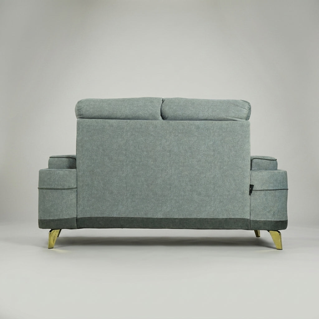 Omega Grey 2 Seater Fabric Sofa by Zodiya
