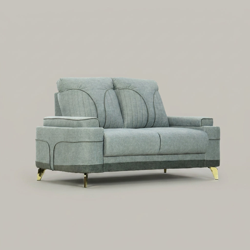 Omega Grey 2 Seater Fabric Sofa by Zodiya