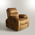 Motorized Brown Velvet 1 seater Recliner Sofa by Zodiya