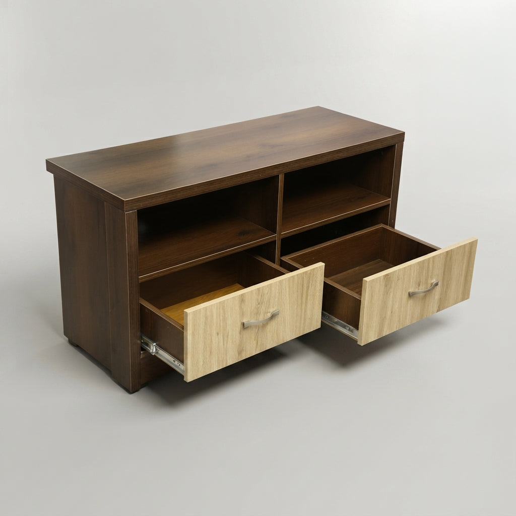 LOLA Engineered Wood TV Unit with Drawers by Zodiya