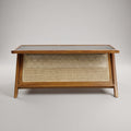 Glasstop Square Rattan Cane Coffee Table By Zodiya