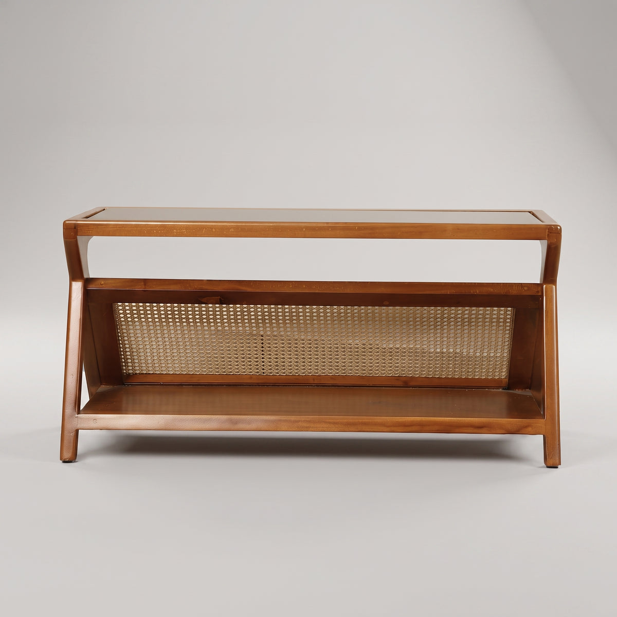Glasstop Square Rattan Cane Coffee Table By Zodiya
