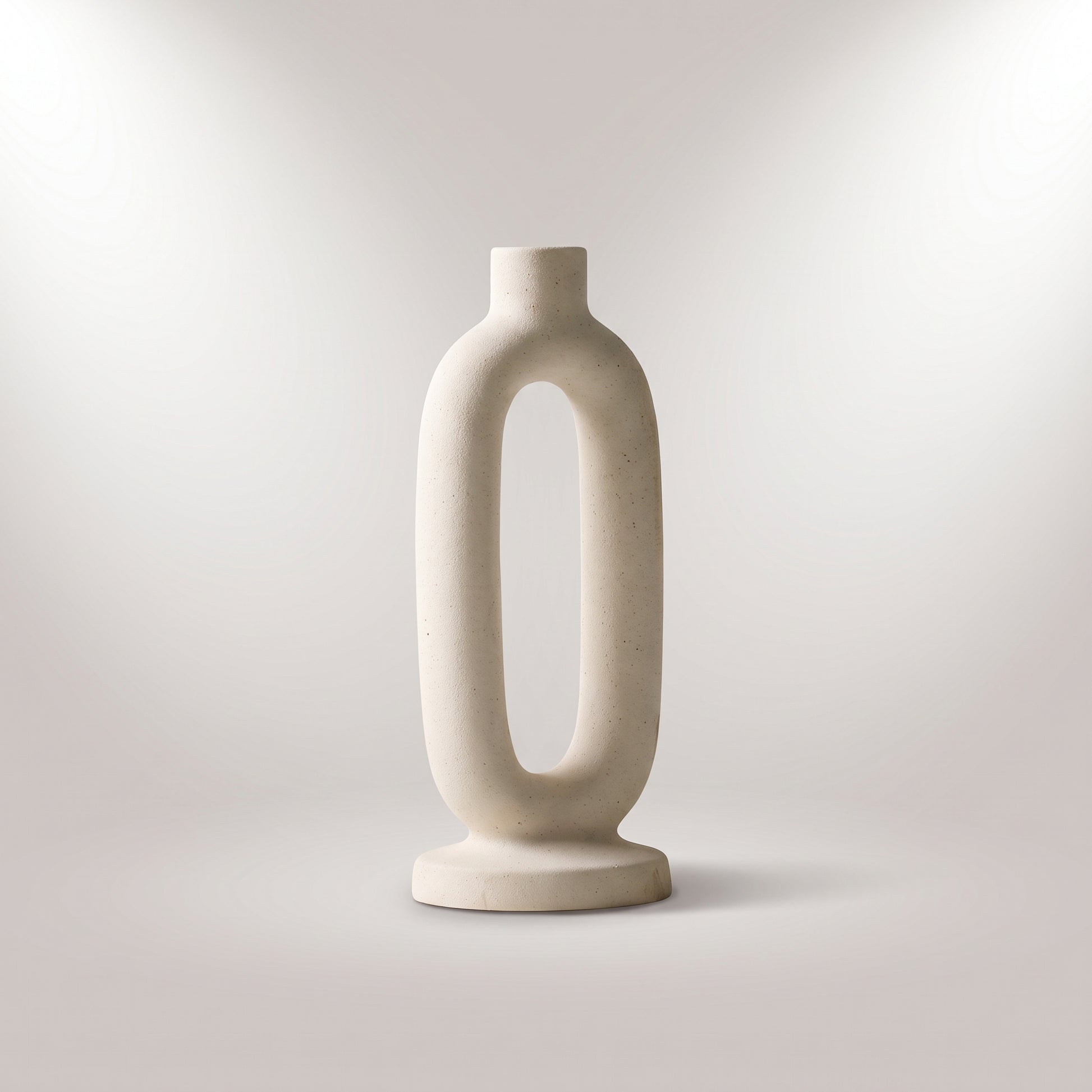 White Oval Ceramic Vase by Zodiya-5