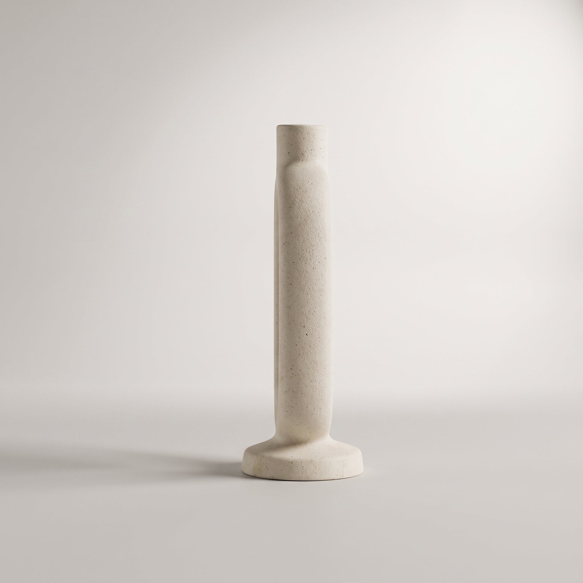 White Oval Ceramic Vase by Zodiya-3
