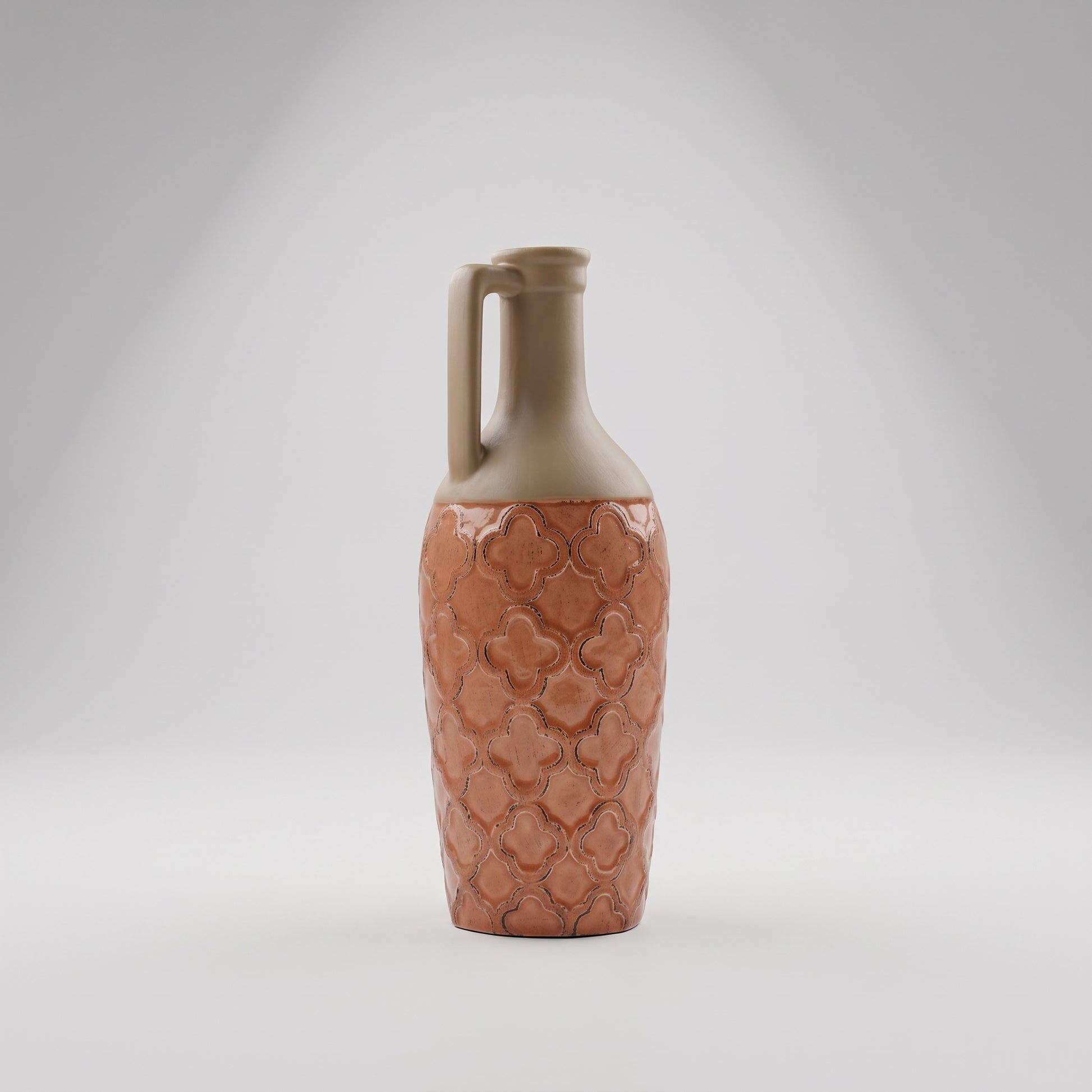 Brown And Orange Ceramic Flower Vase By Zodiya-5