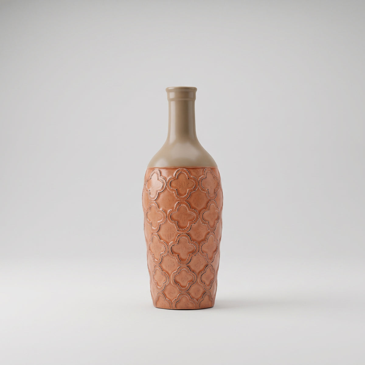 Brown And Orange Ceramic Flower Vase By Zodiya
