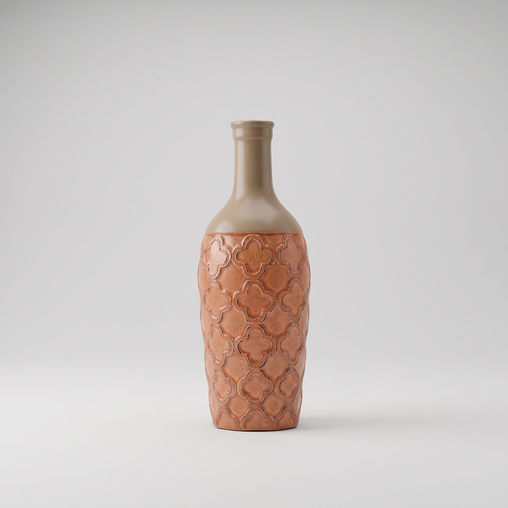 Brown And Orange Ceramic Flower Vase By Zodiya-6