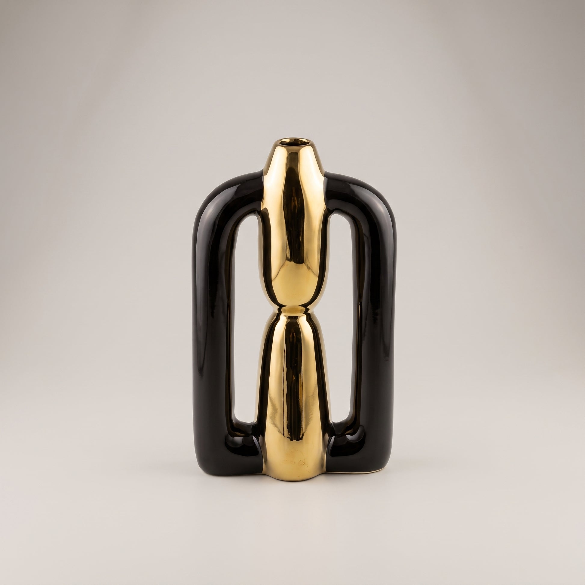 Gold and Black Flower Vase by Zodiya-5
