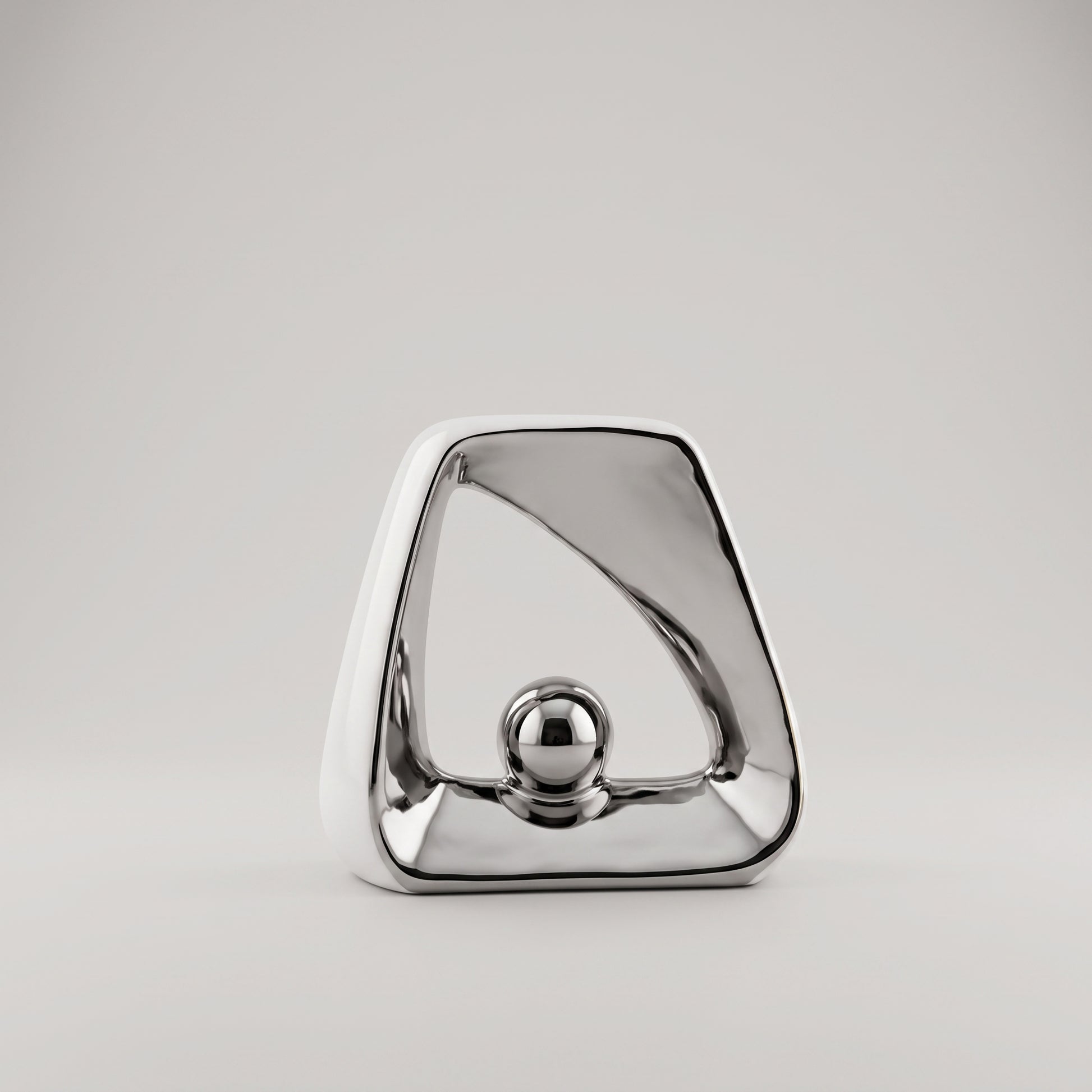 Silver Metallic Sculpture by Zodiya-6