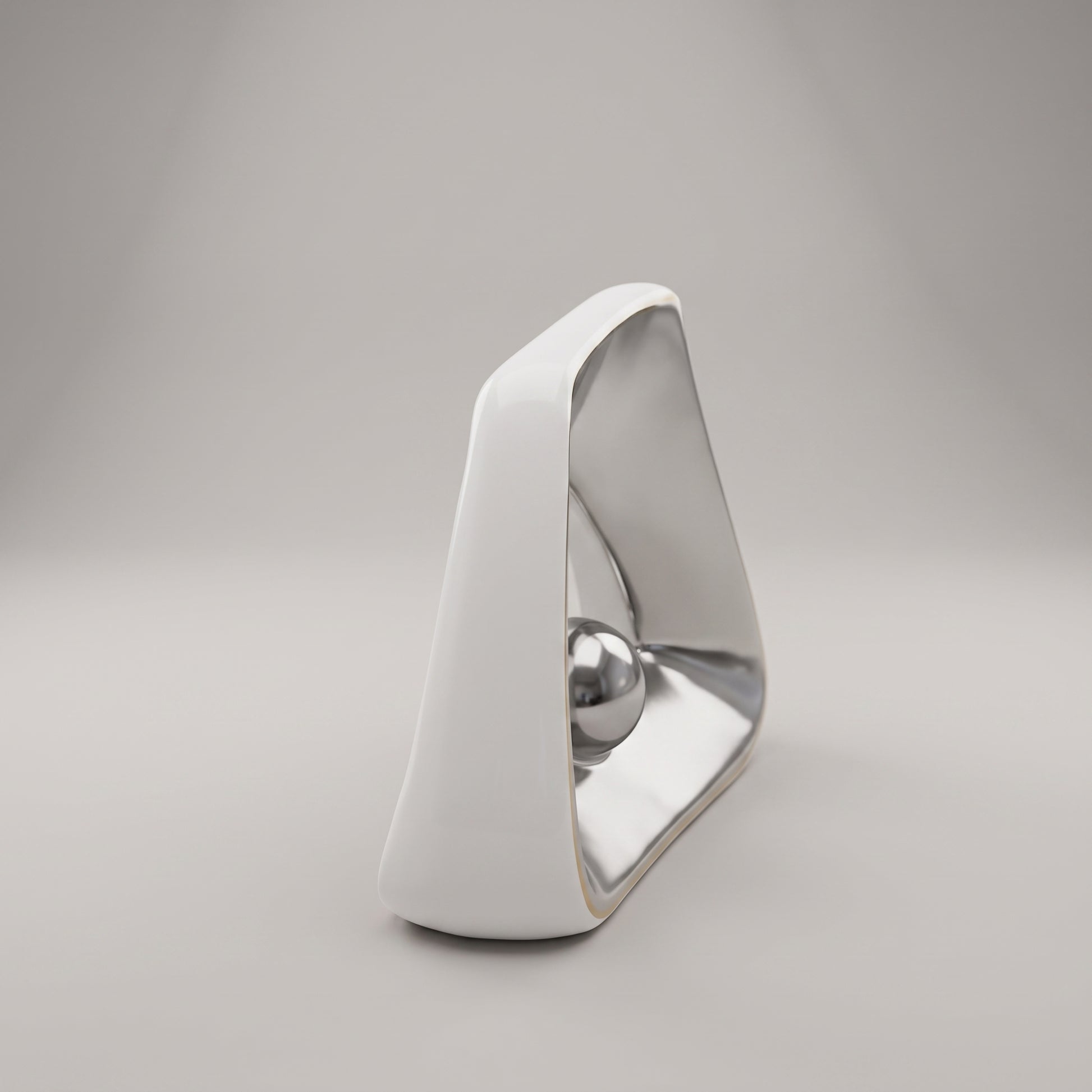 Silver Metallic Sculpture by Zodiya-3