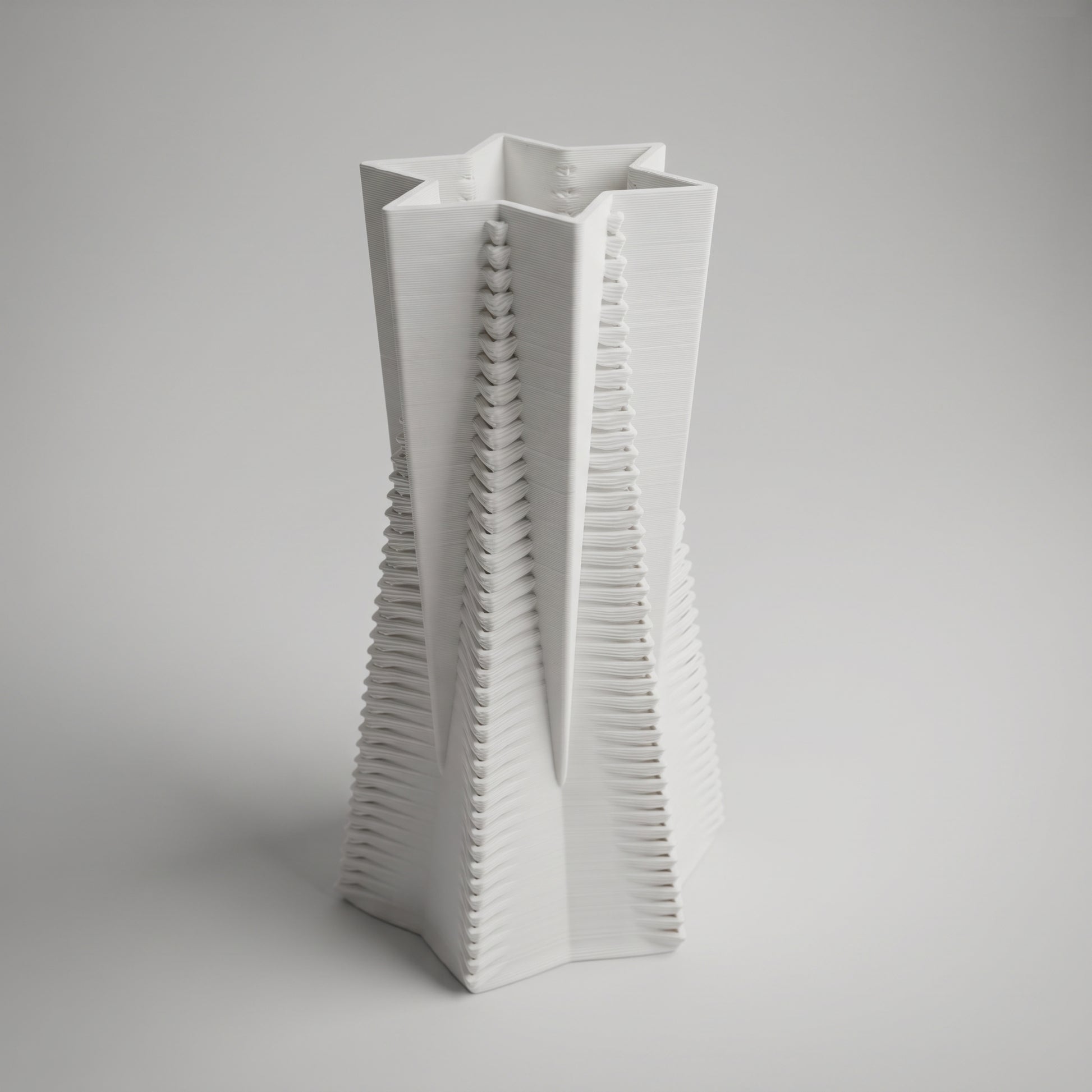 White Ceramic Flower Vase By Zodiya-3