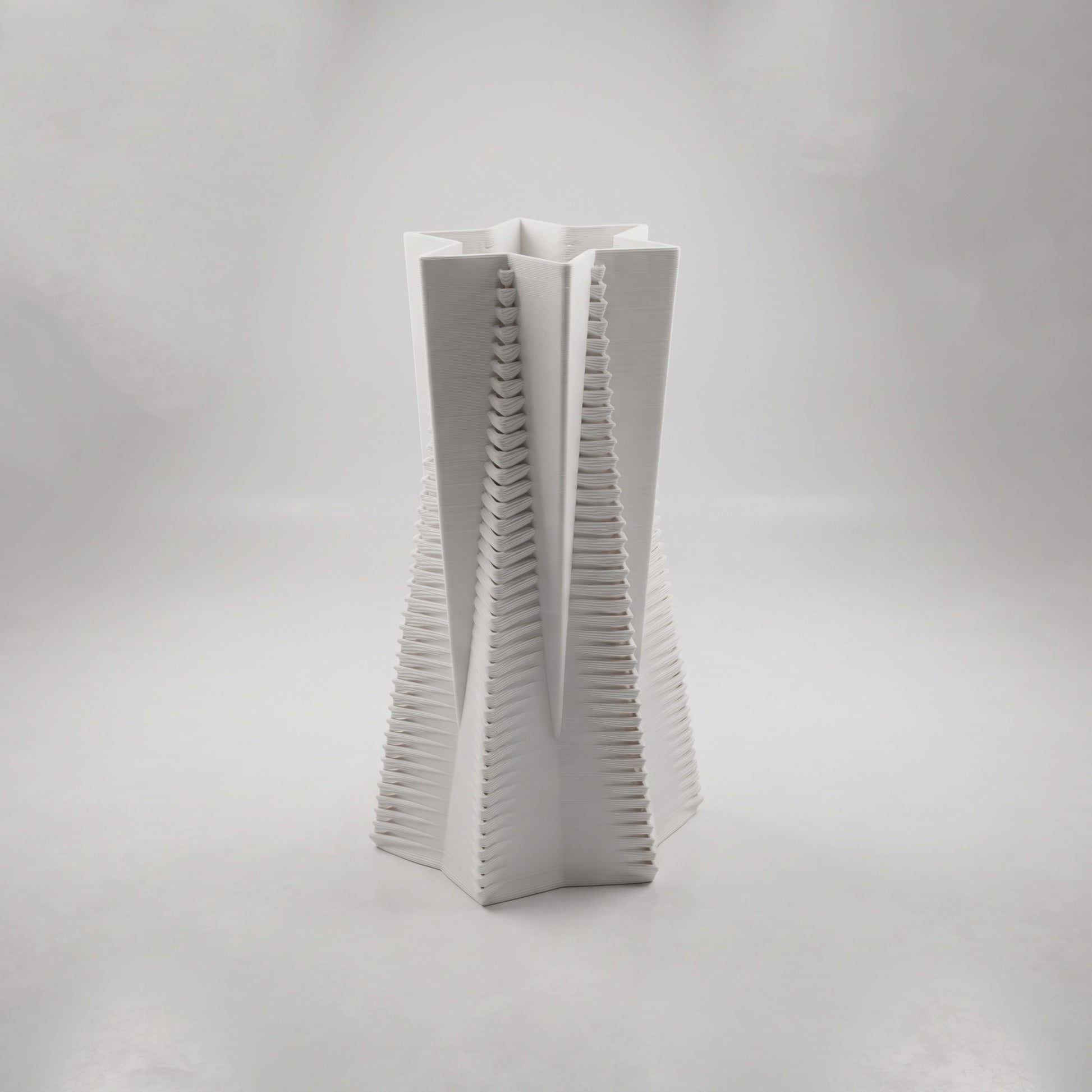 White Ceramic Flower Vase By Zodiya-4