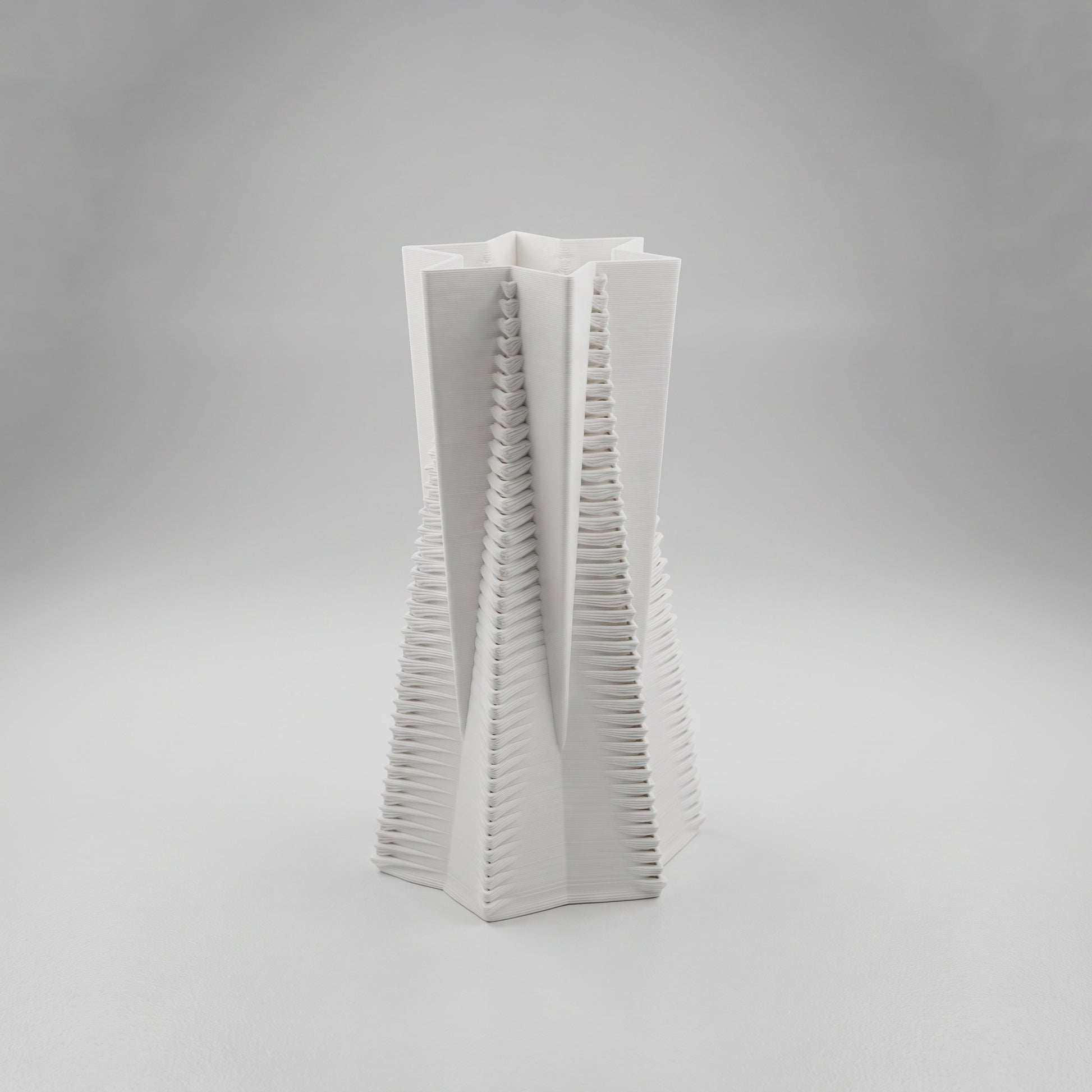 White Ceramic Flower Vase By Zodiya-5