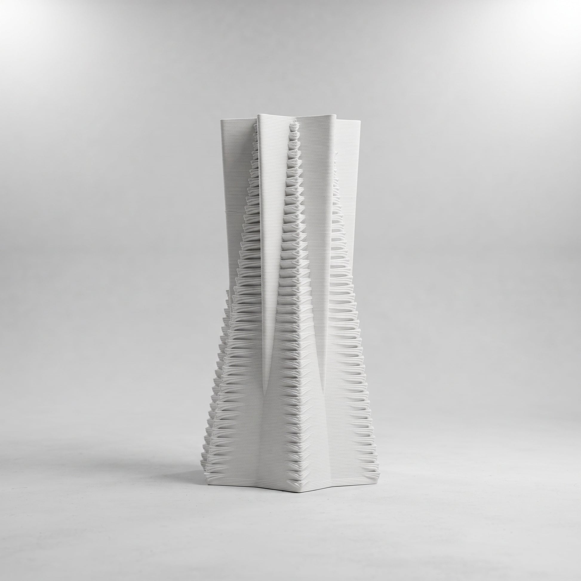 White Ceramic Flower Vase By Zodiya-3