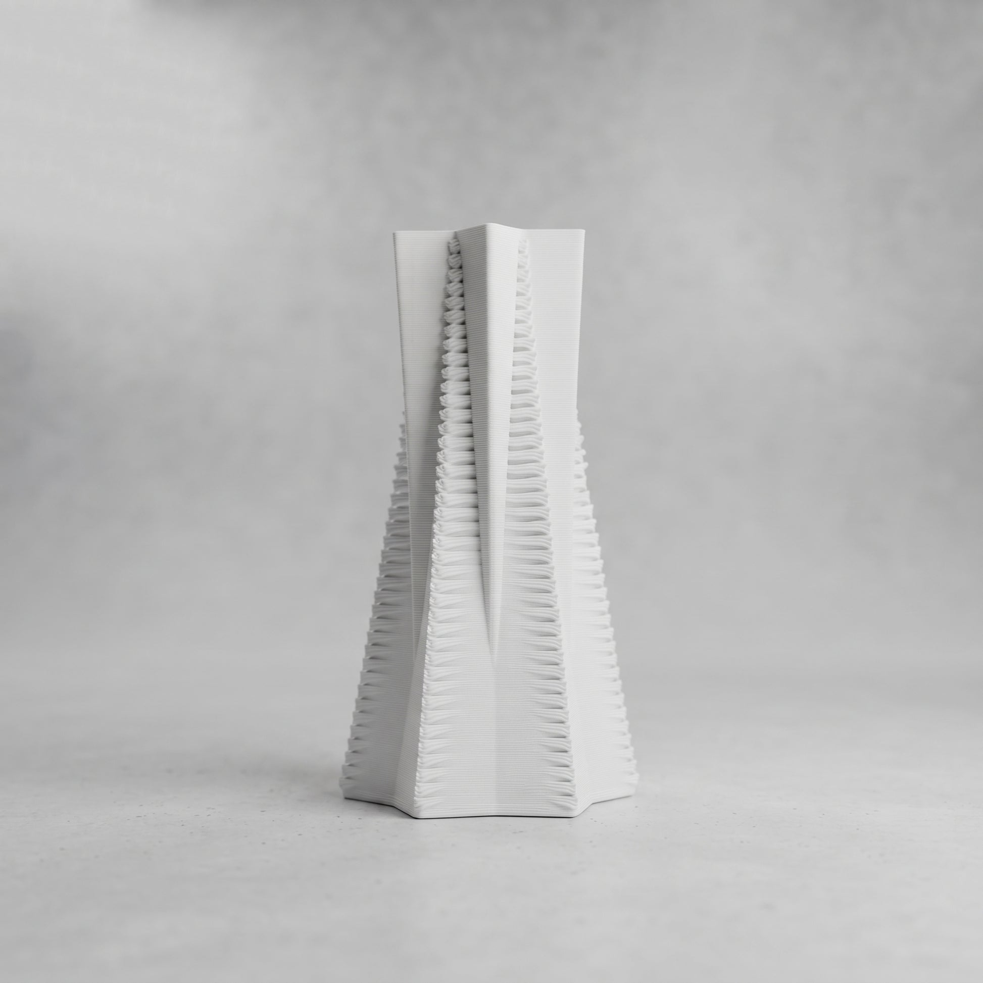 White Ceramic Flower Vase By Zodiya-4