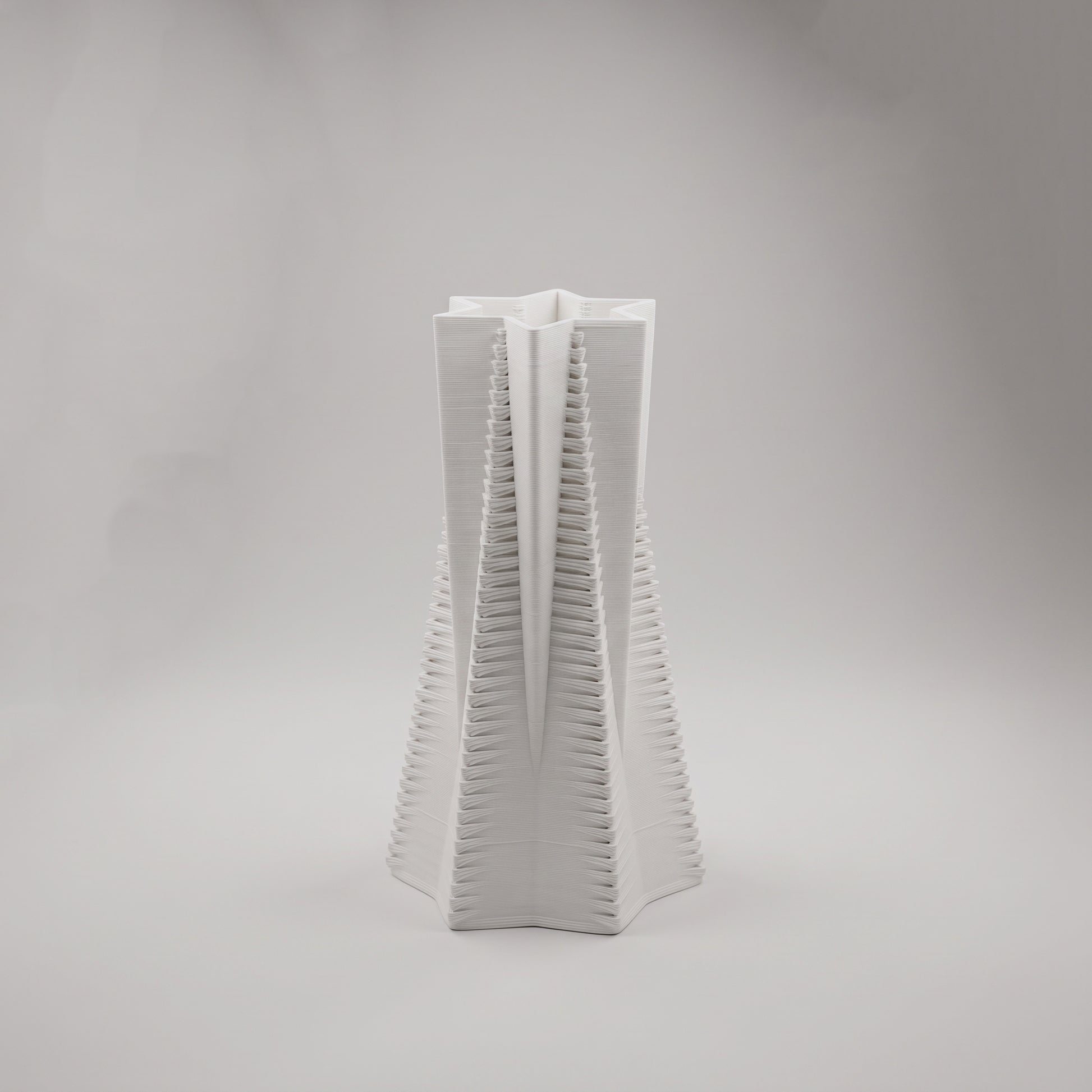 White Ceramic Flower Vase By Zodiya-5