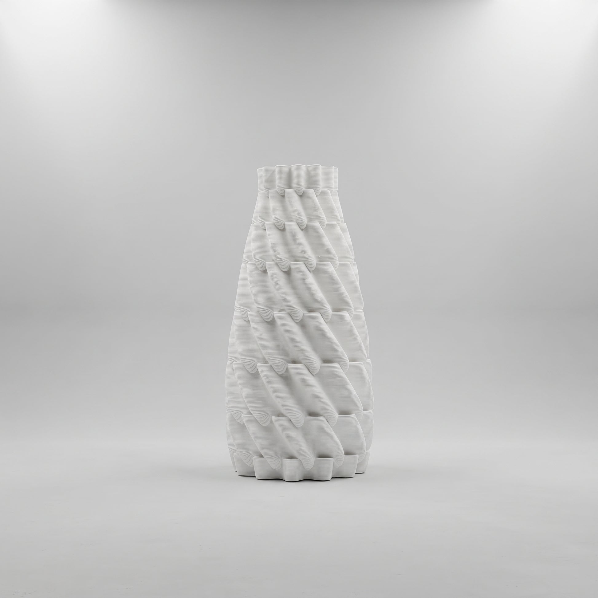 White Ceramic Flower Vase By Zodiya-4