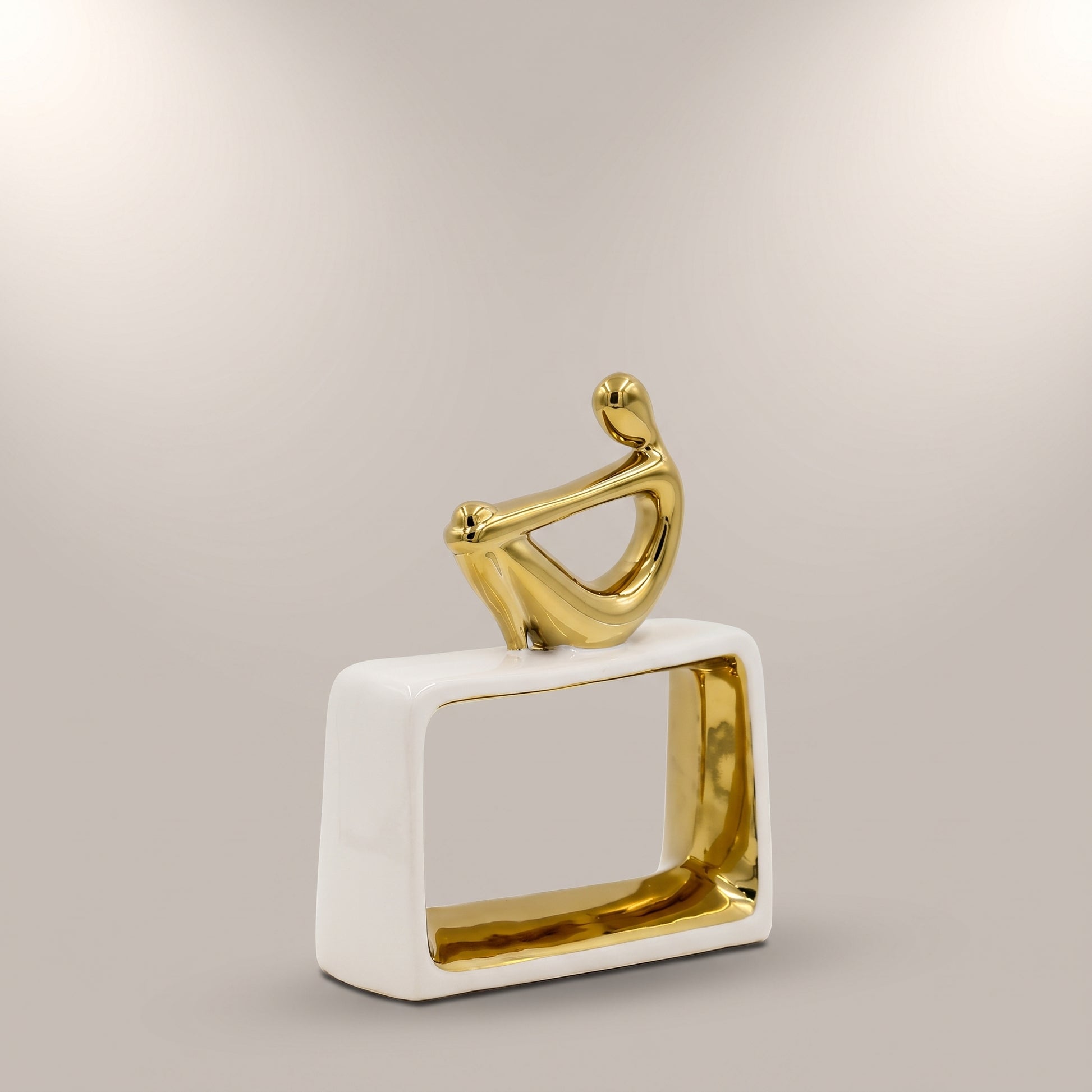 Glossy Gold Decor Sculpture by Zodiya-5