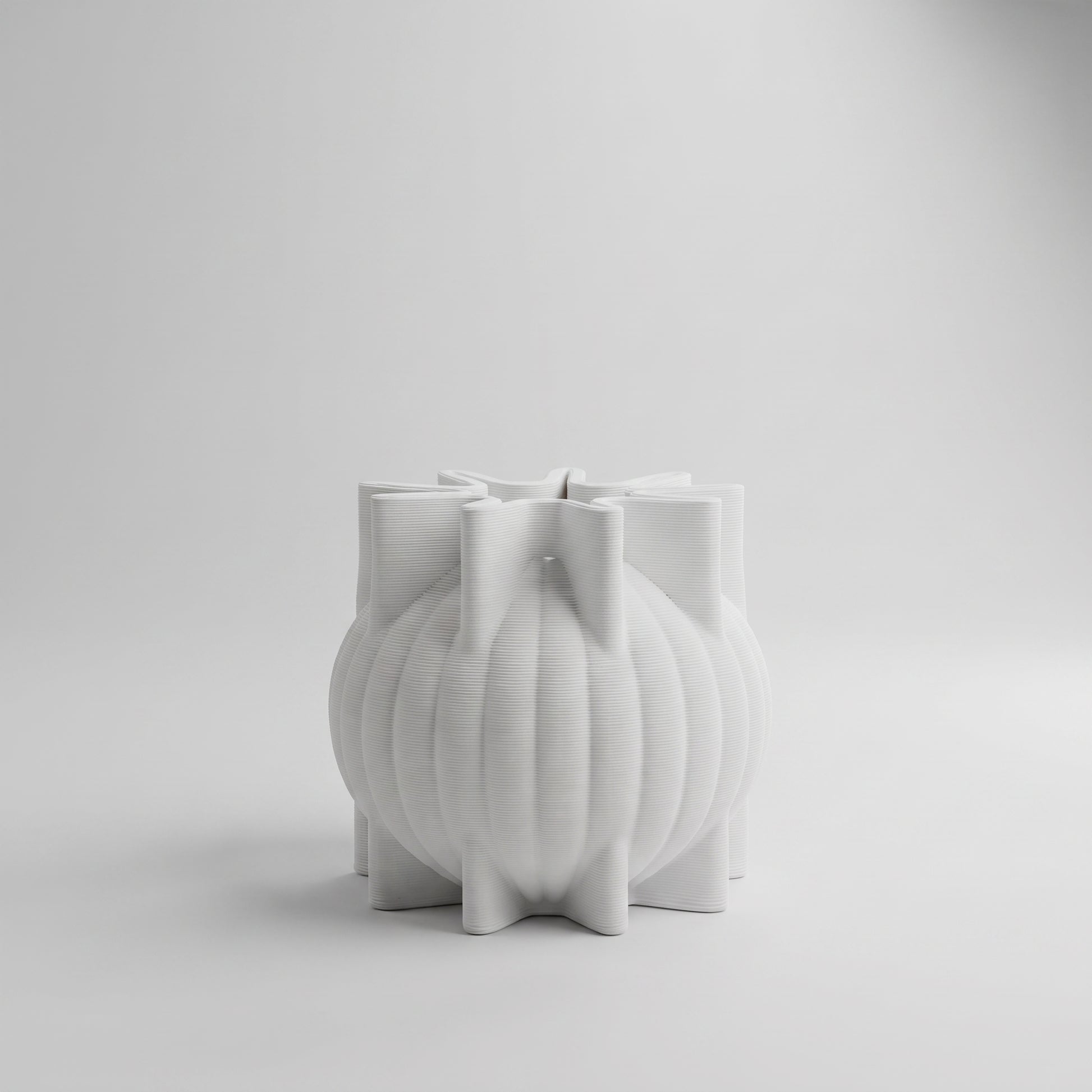 White Ceramic Flower Vase By Zodiya-3