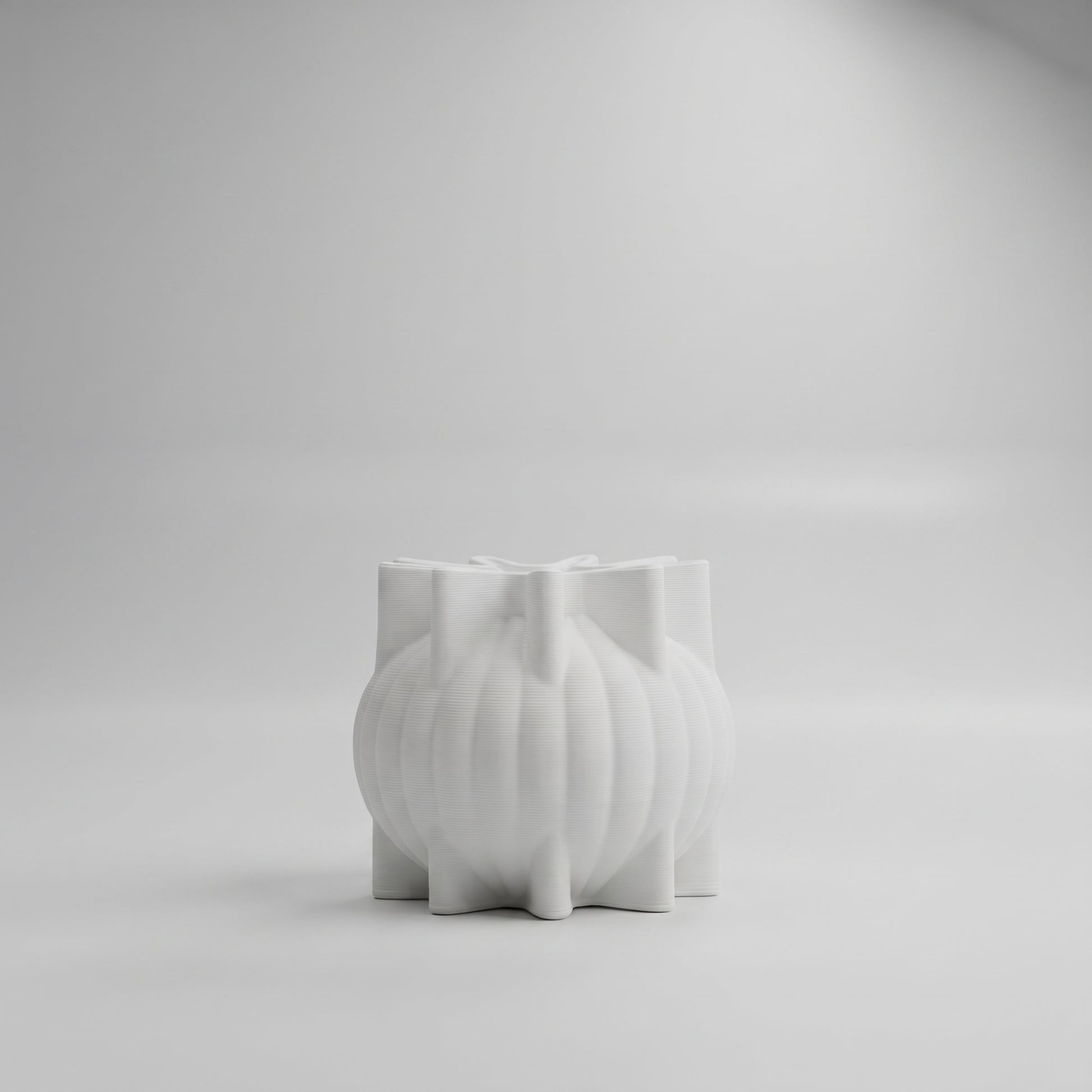 White Ceramic Flower Vase By Zodiya-4