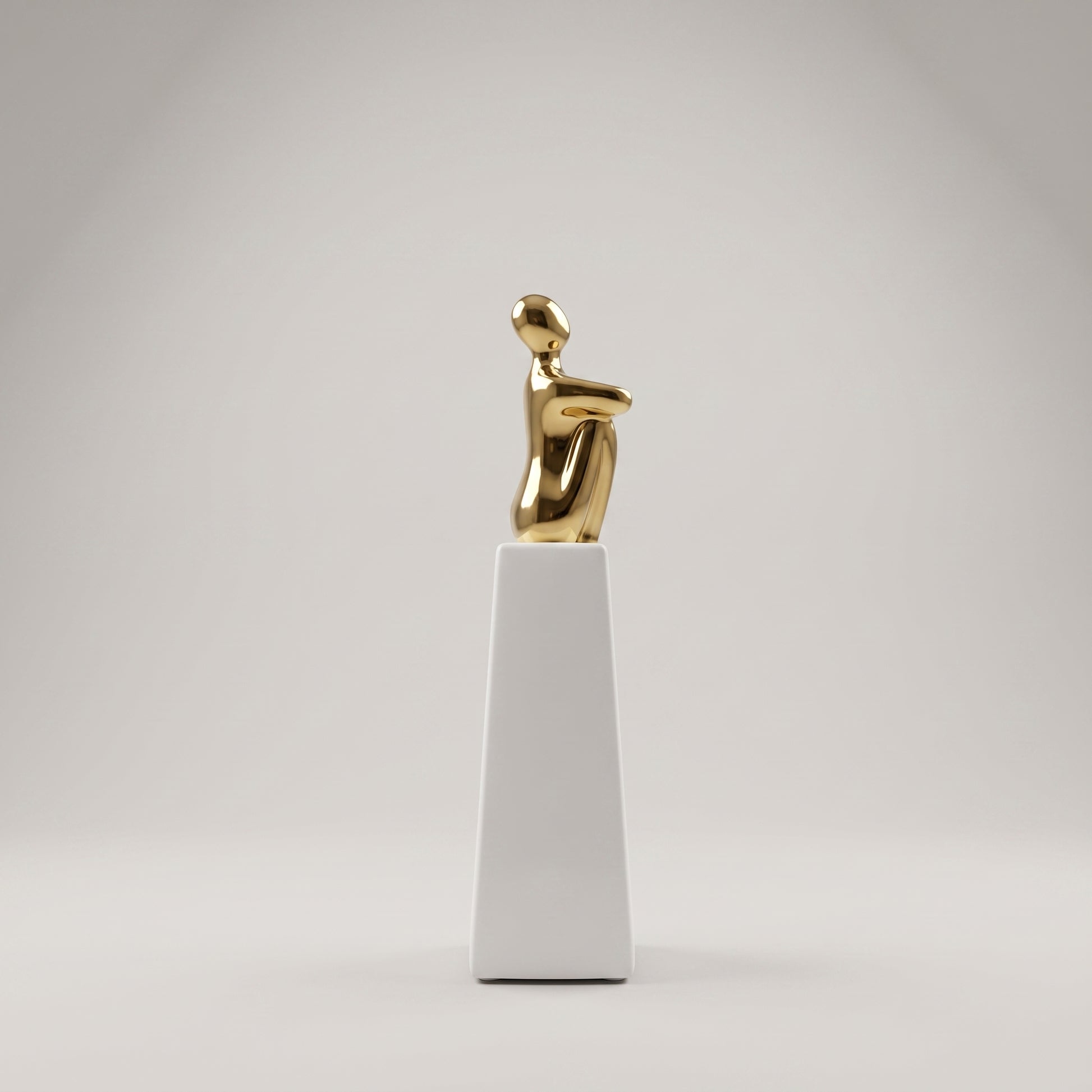 Gold and White Decor Sculpture by Zodiya-4