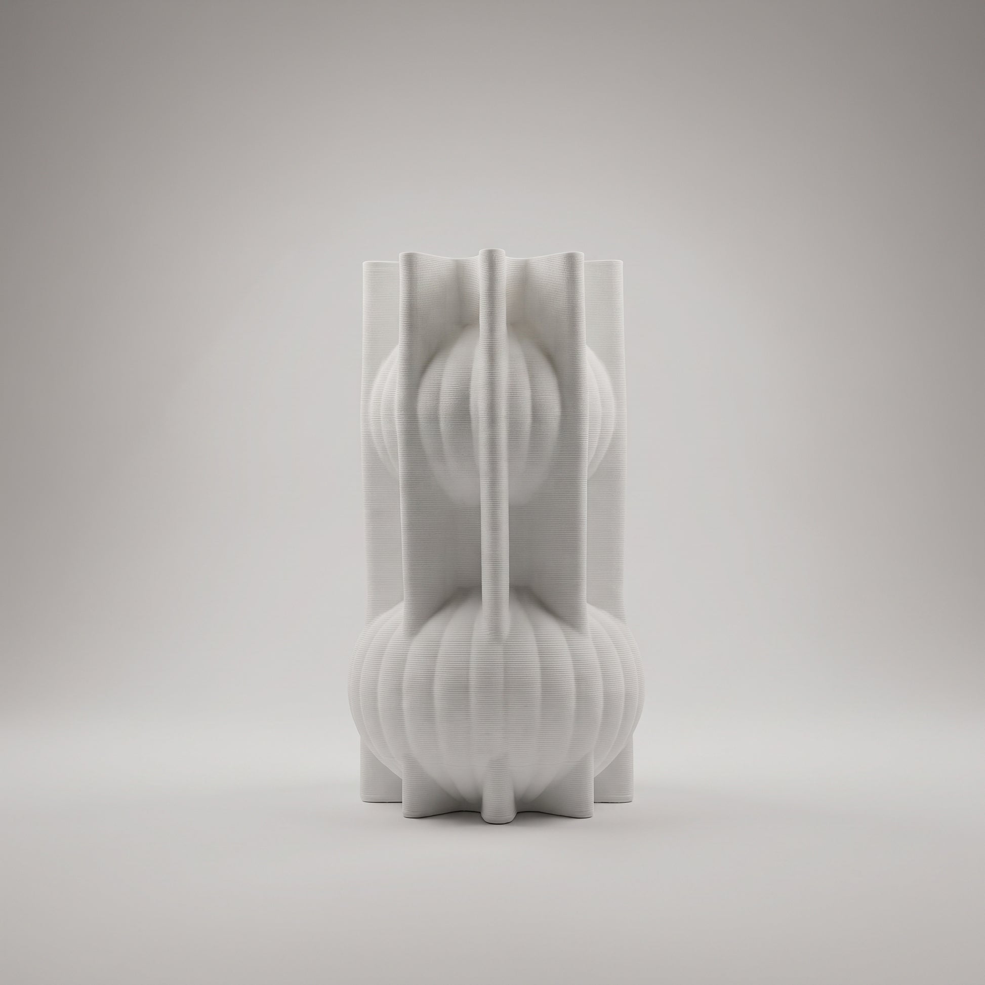 White Ceramic Flower Vase By Zodiya-3