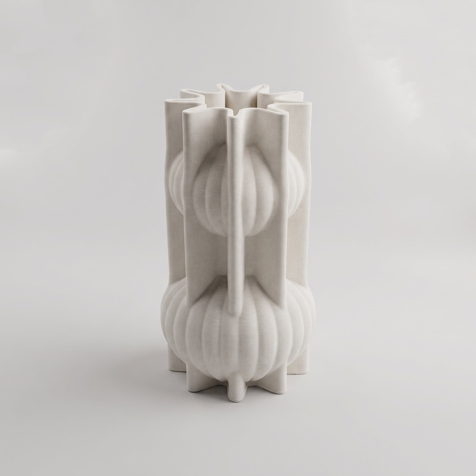 White Ceramic Flower Vase By Zodiya-4