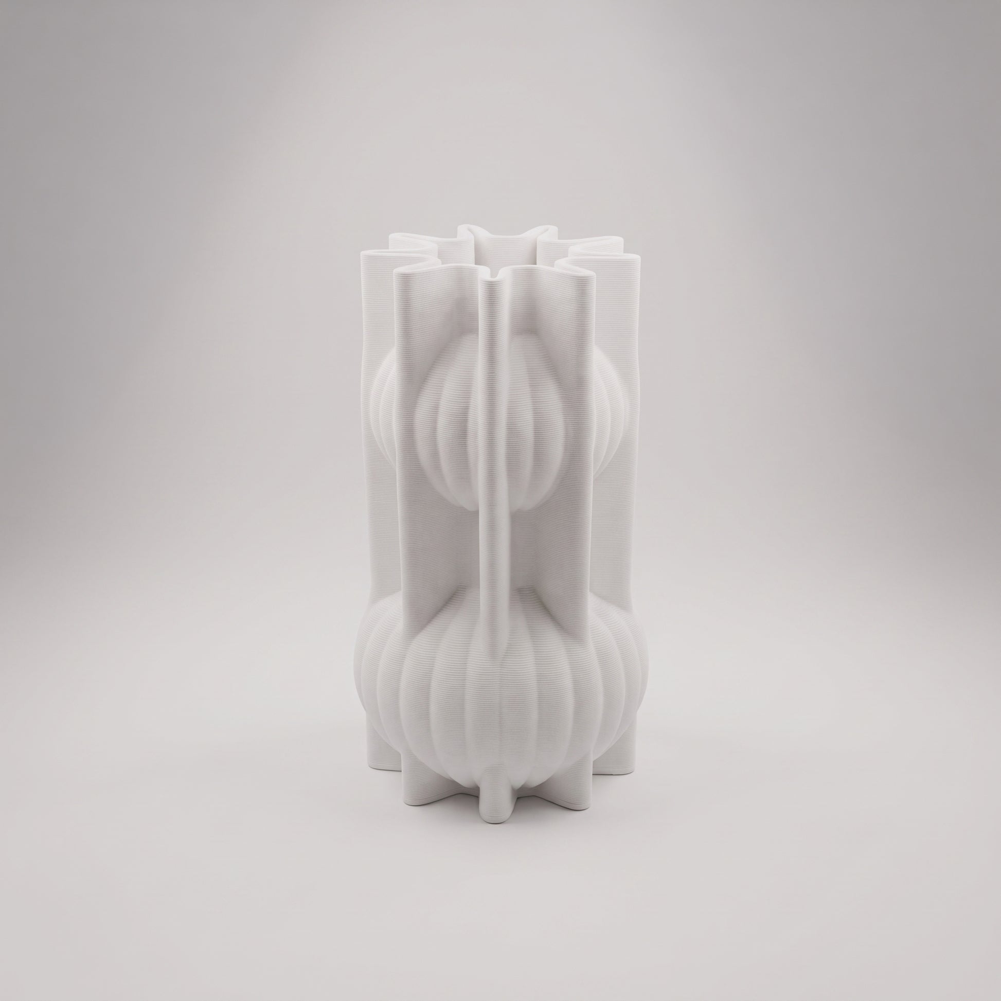 White Ceramic Flower Vase By Zodiya-5