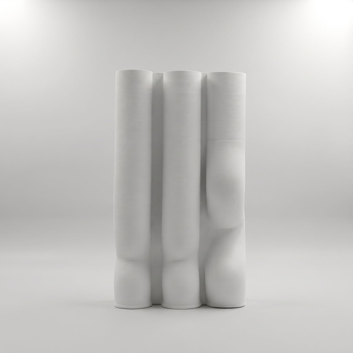 White Wavy Ceramic Flower Vase By Zodiya