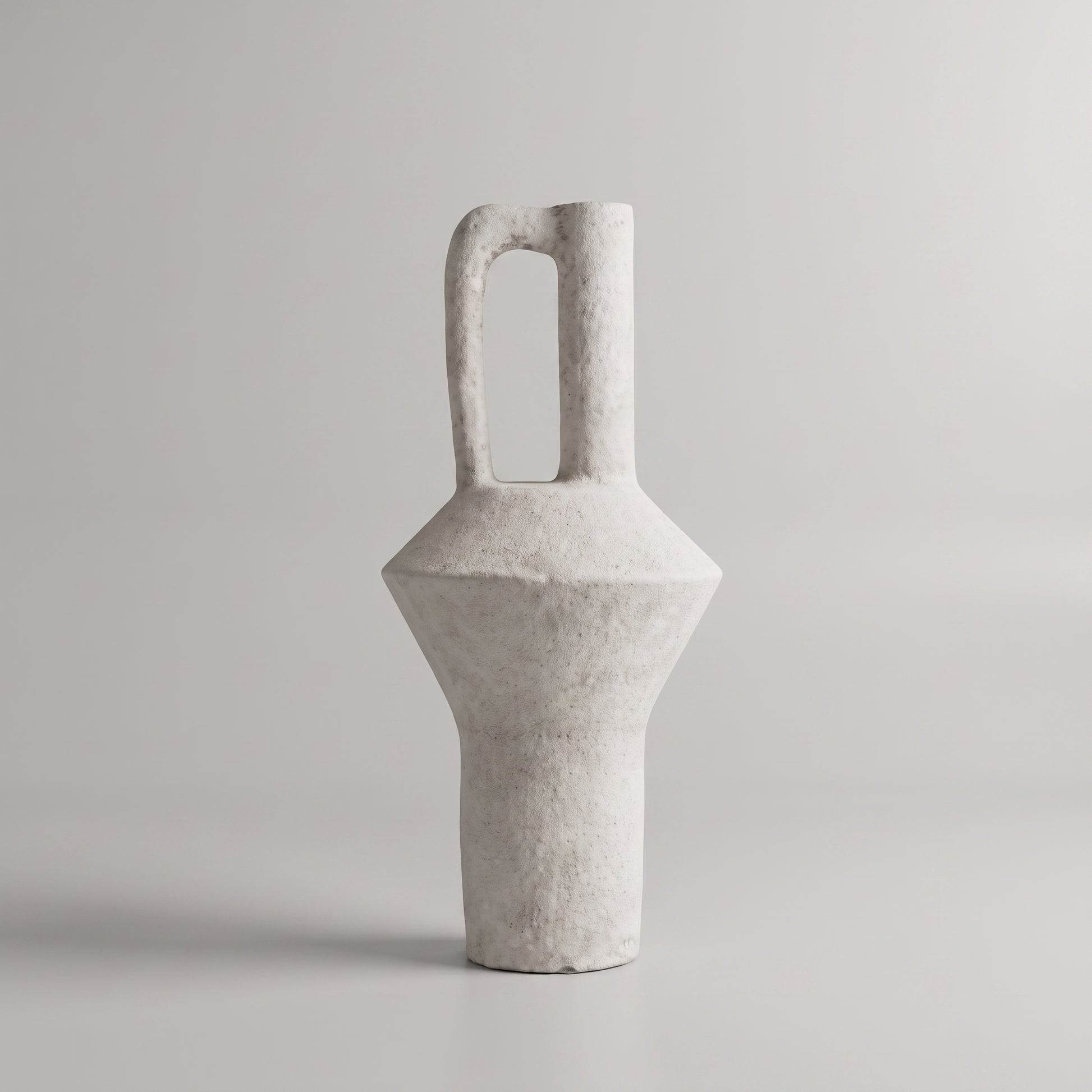 White Earthy Ceramic Vase By Zodiya-6