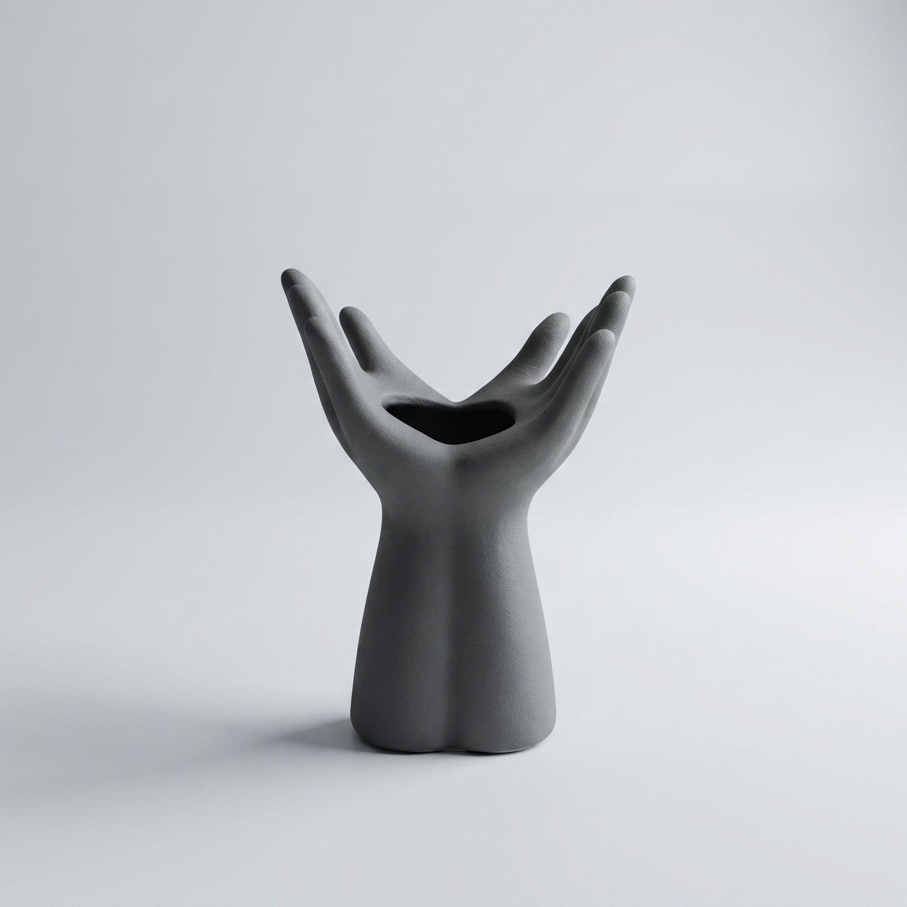Ceramic Grey Hand Design Vase By Zodiya-7