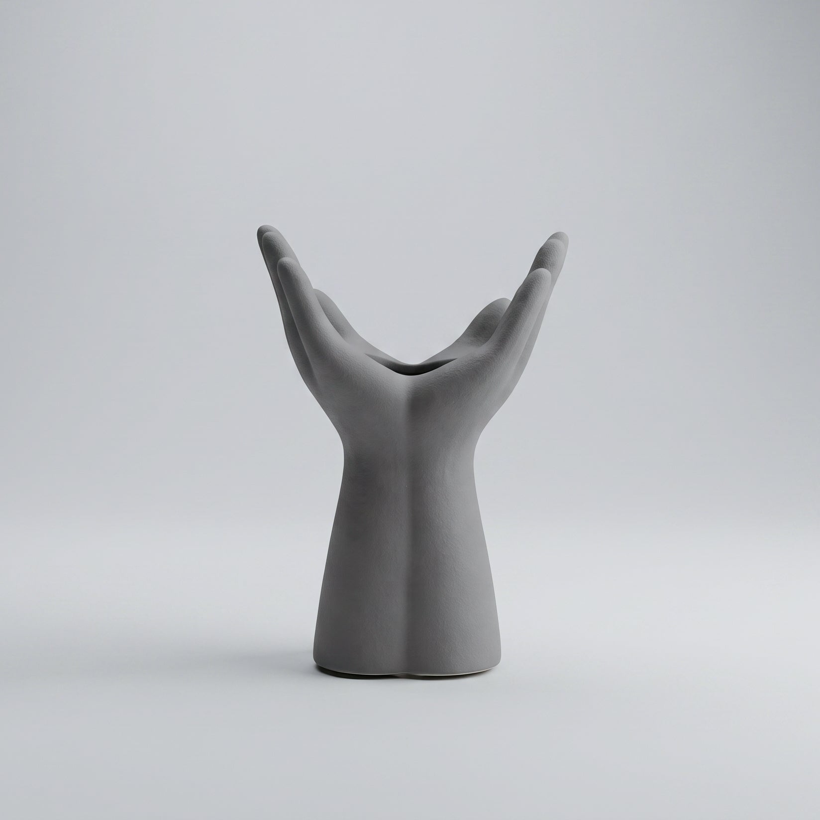 Ceramic Grey Hand Design Vase By Zodiya-3