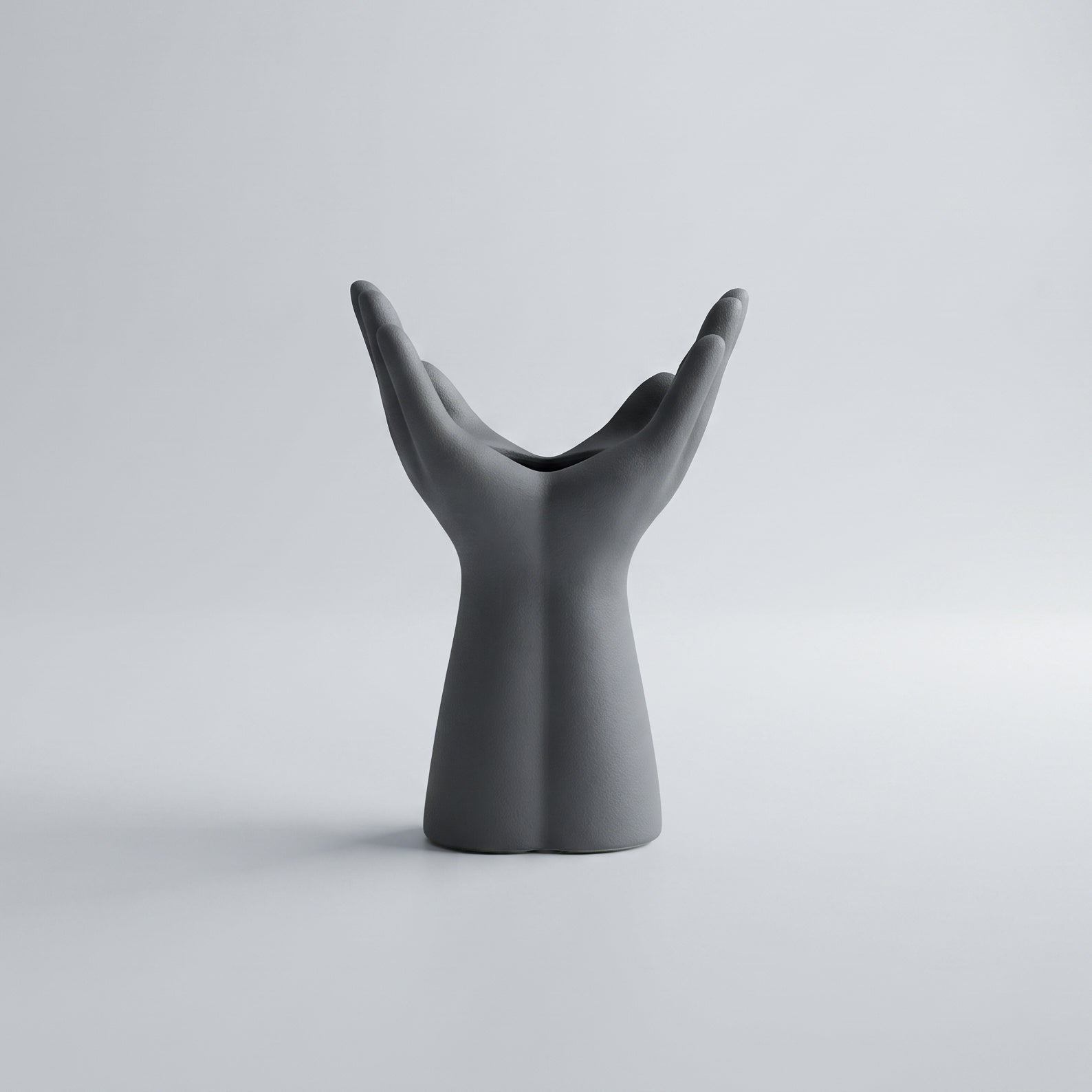 Ceramic Grey Hand Design Vase By Zodiya-4