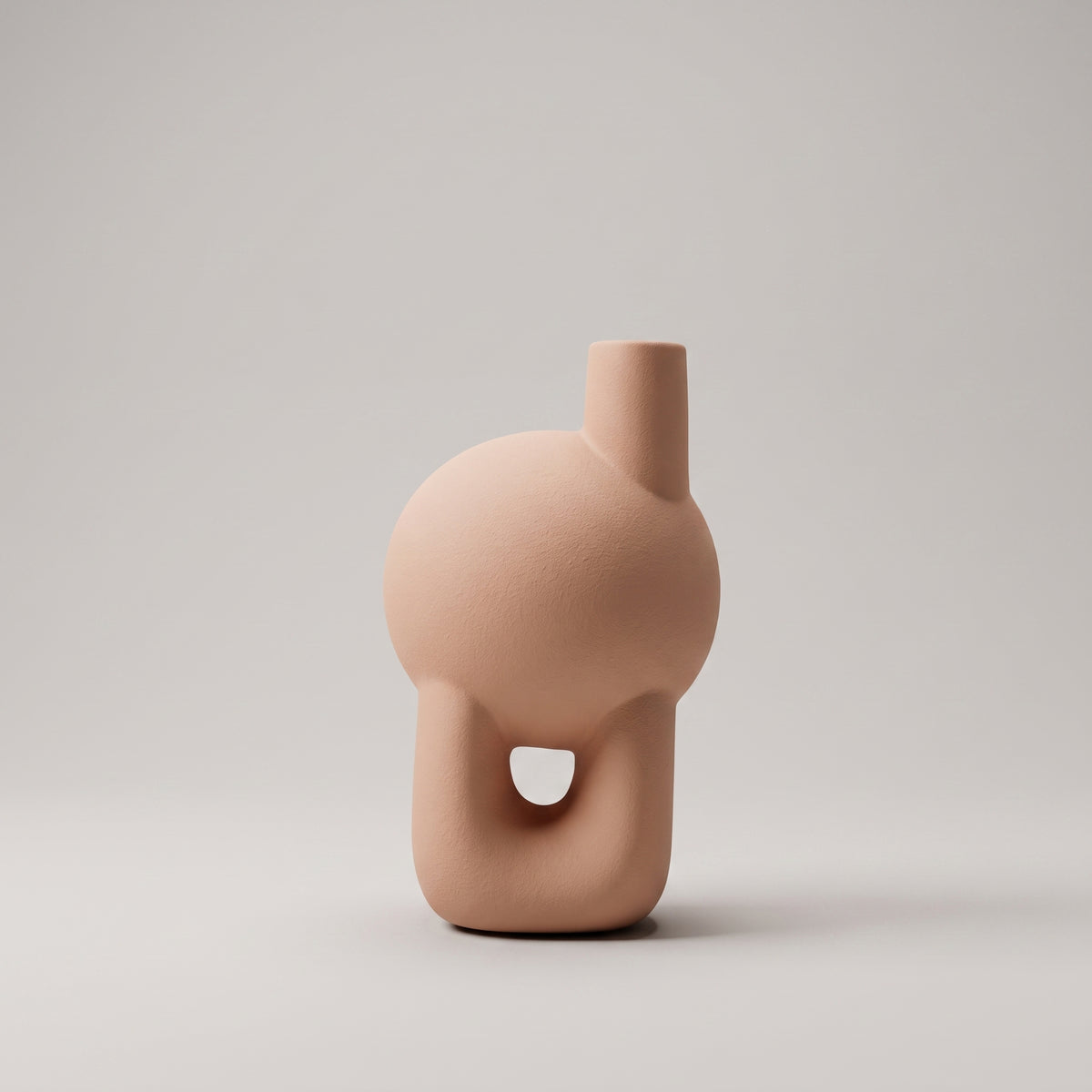 Matte Terracotta Flower Vase by Zodiya