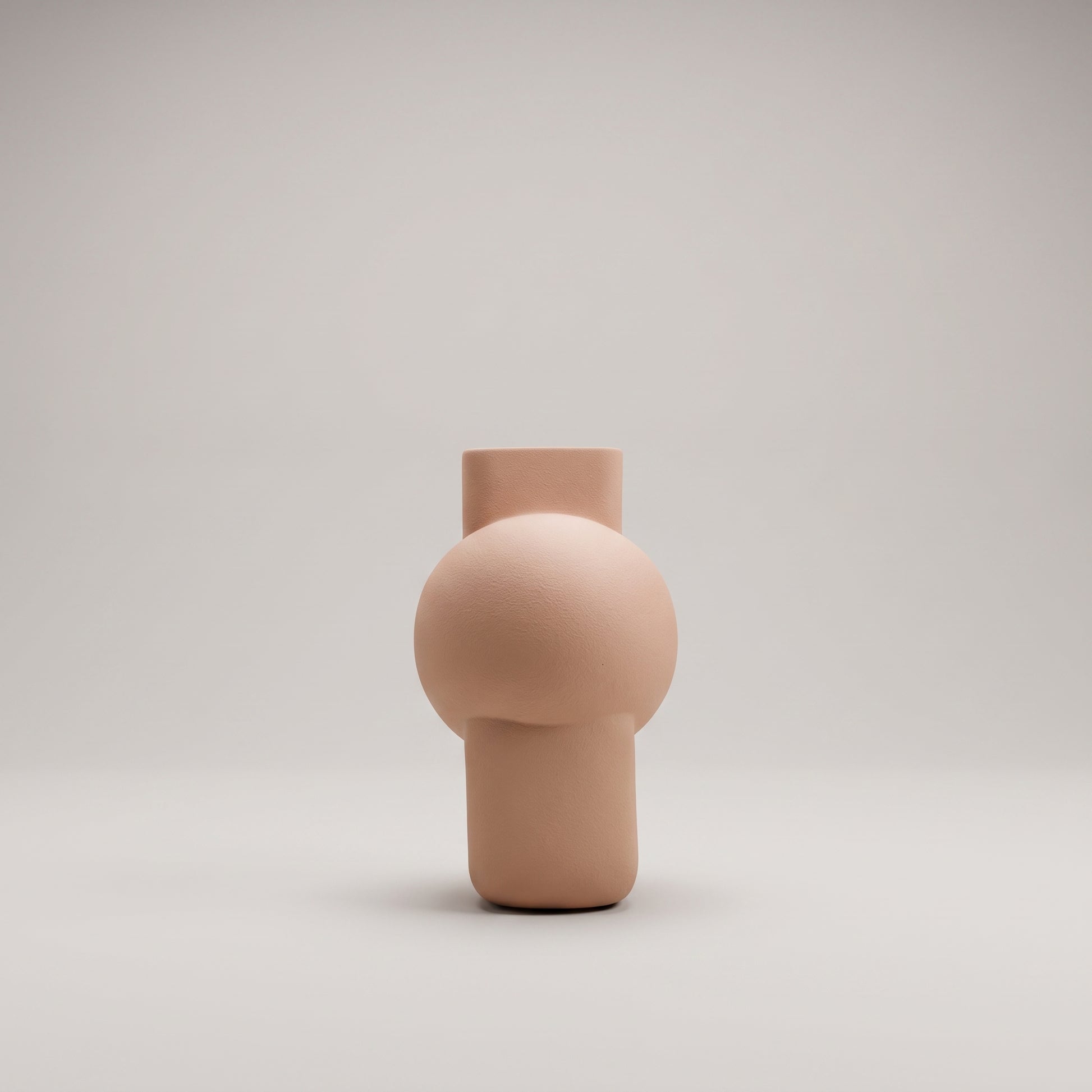 Matte Terracotta Pink Flower Vase by Zodiya-3
