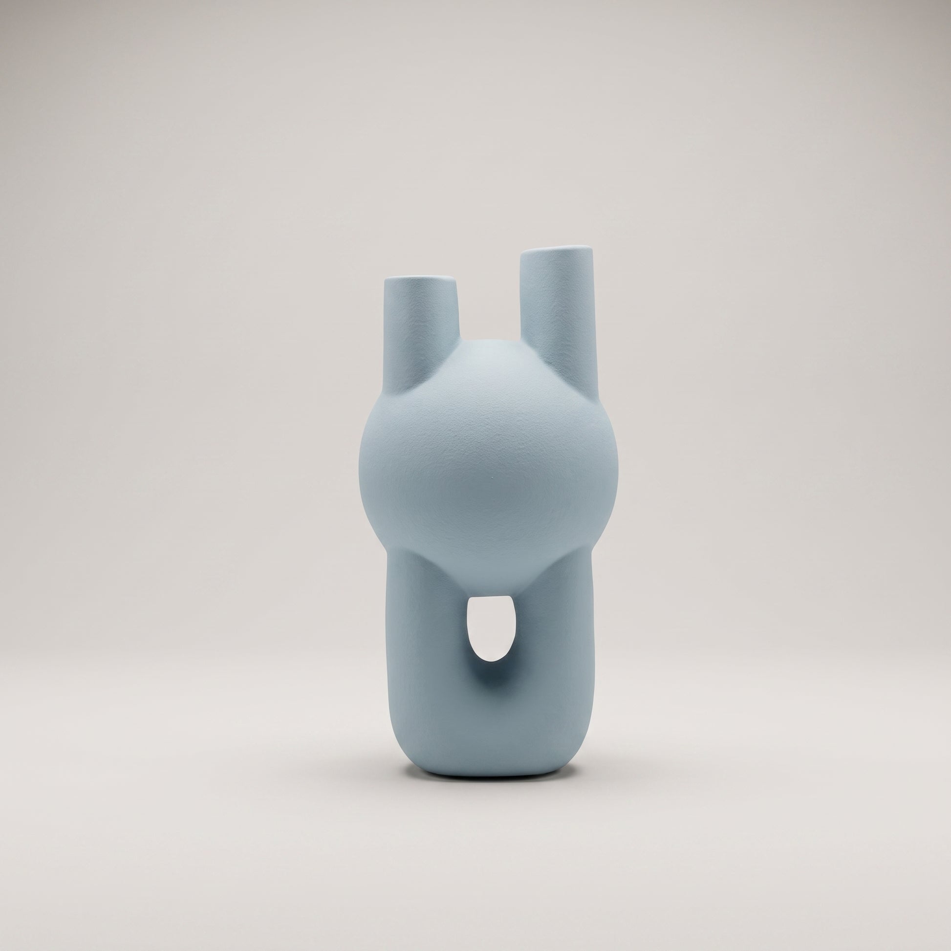 Pale Blue-Grey Flower Vase by Zodiya-5