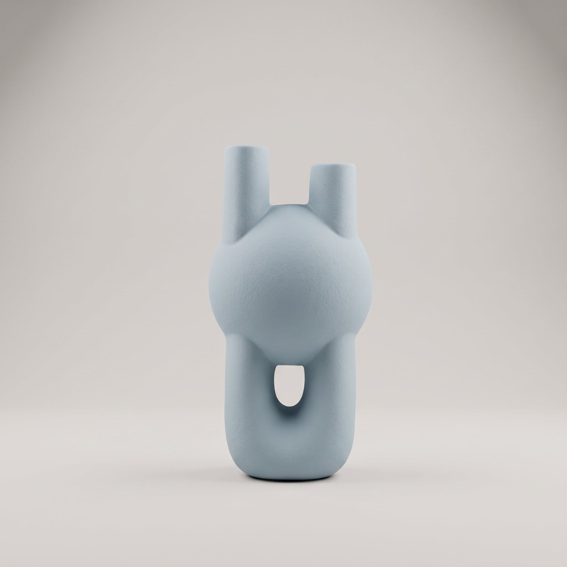 Pale Blue-Grey Flower Vase by Zodiya-6
