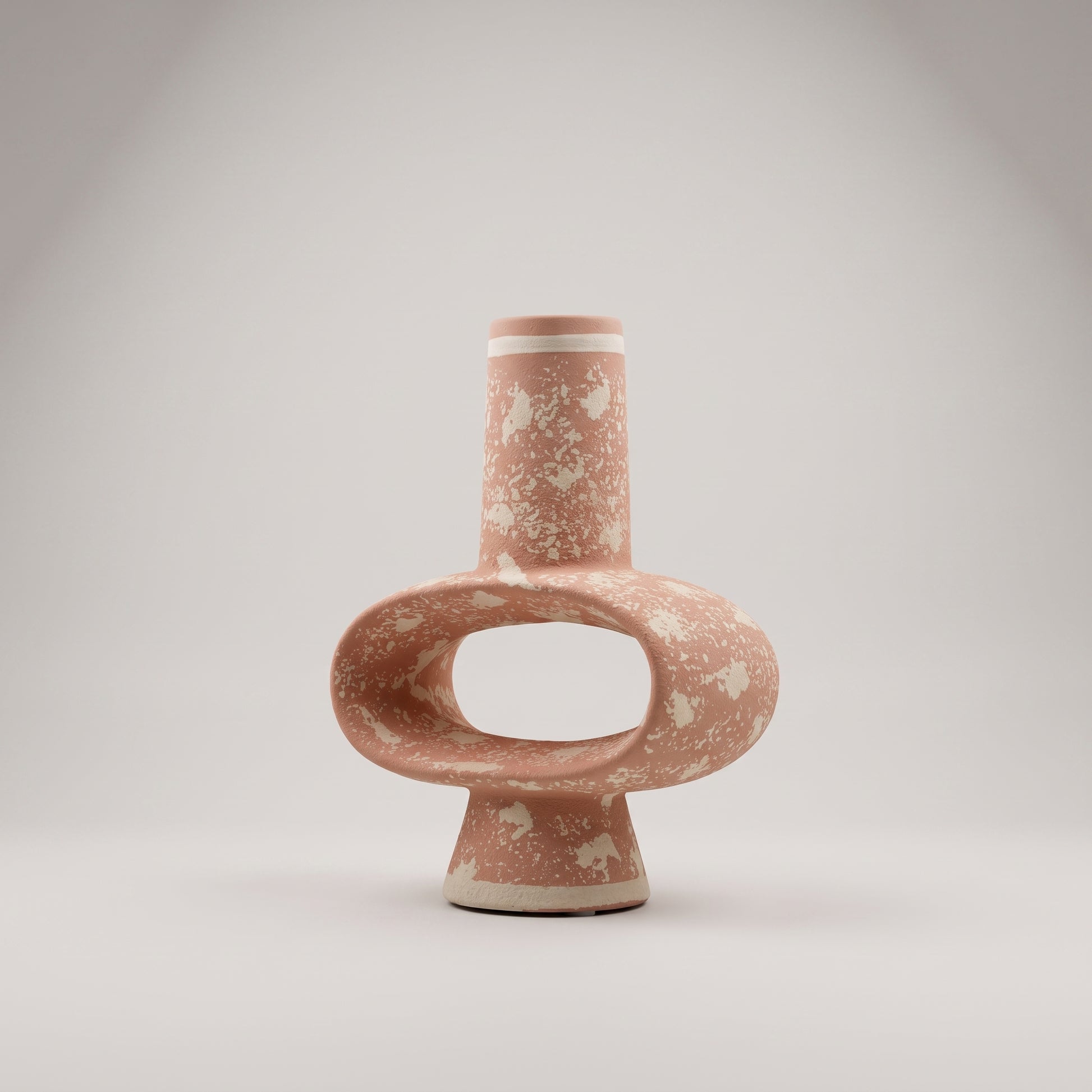 Terracotta Ceramic Vase with Oval Center by Zodiya-3
