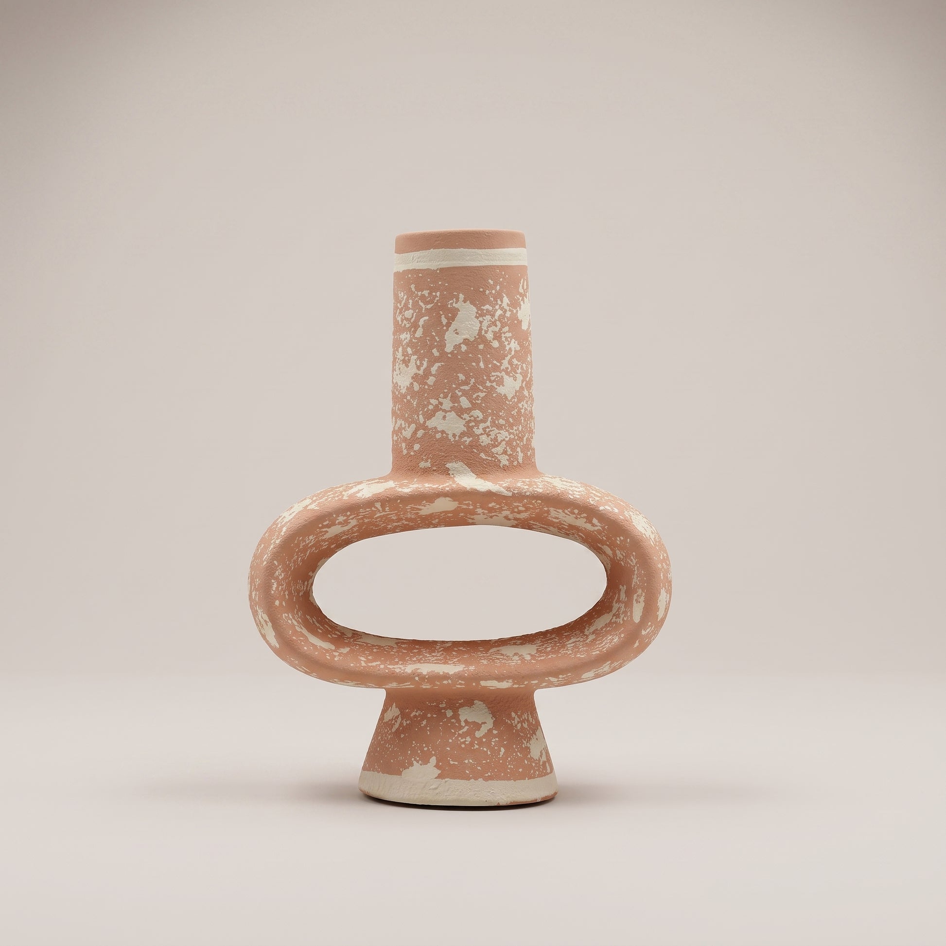 Terracotta Ceramic Vase with Oval Center by Zodiya-5