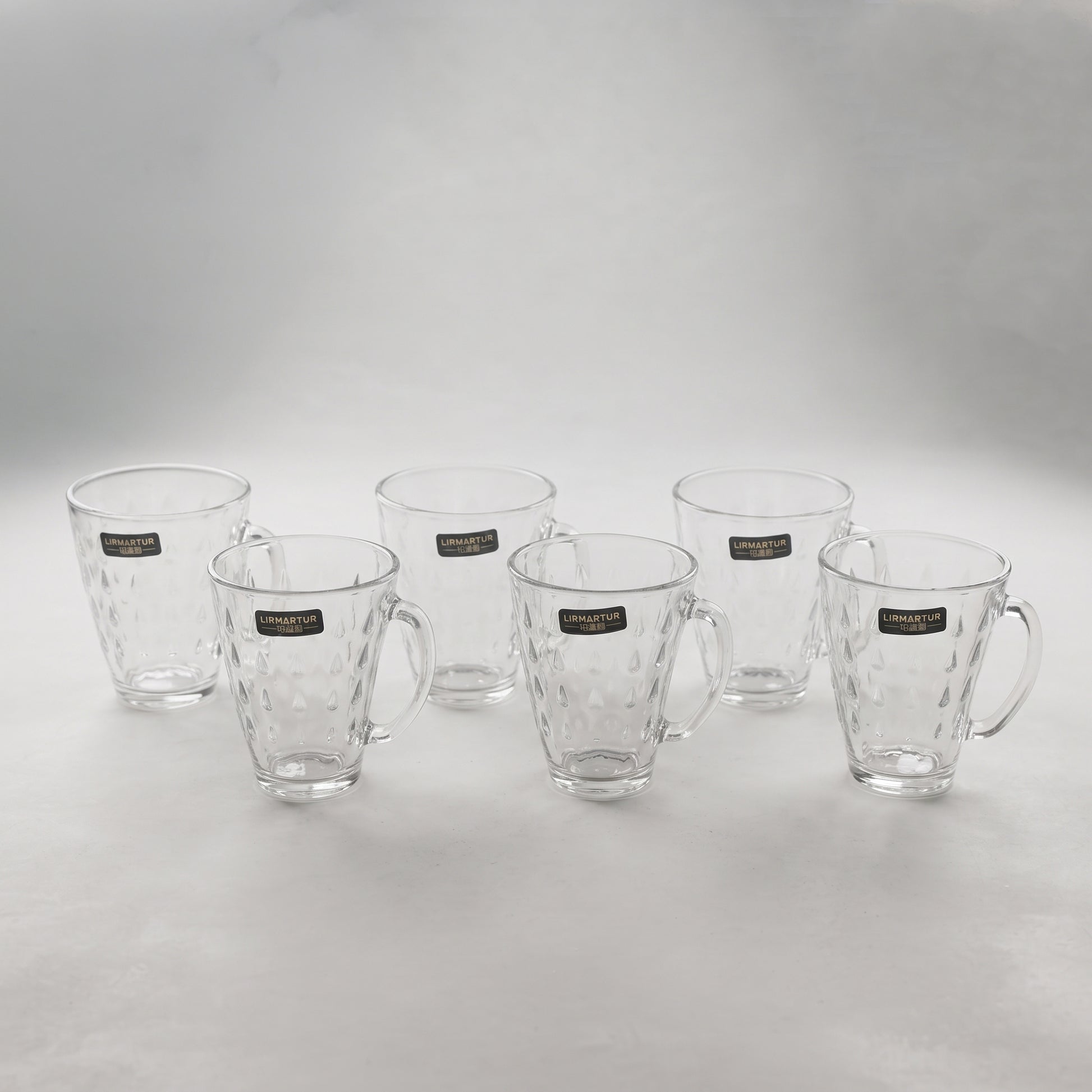 Clear Glass Coffee Mug Set of 6 by Zodiya-7
