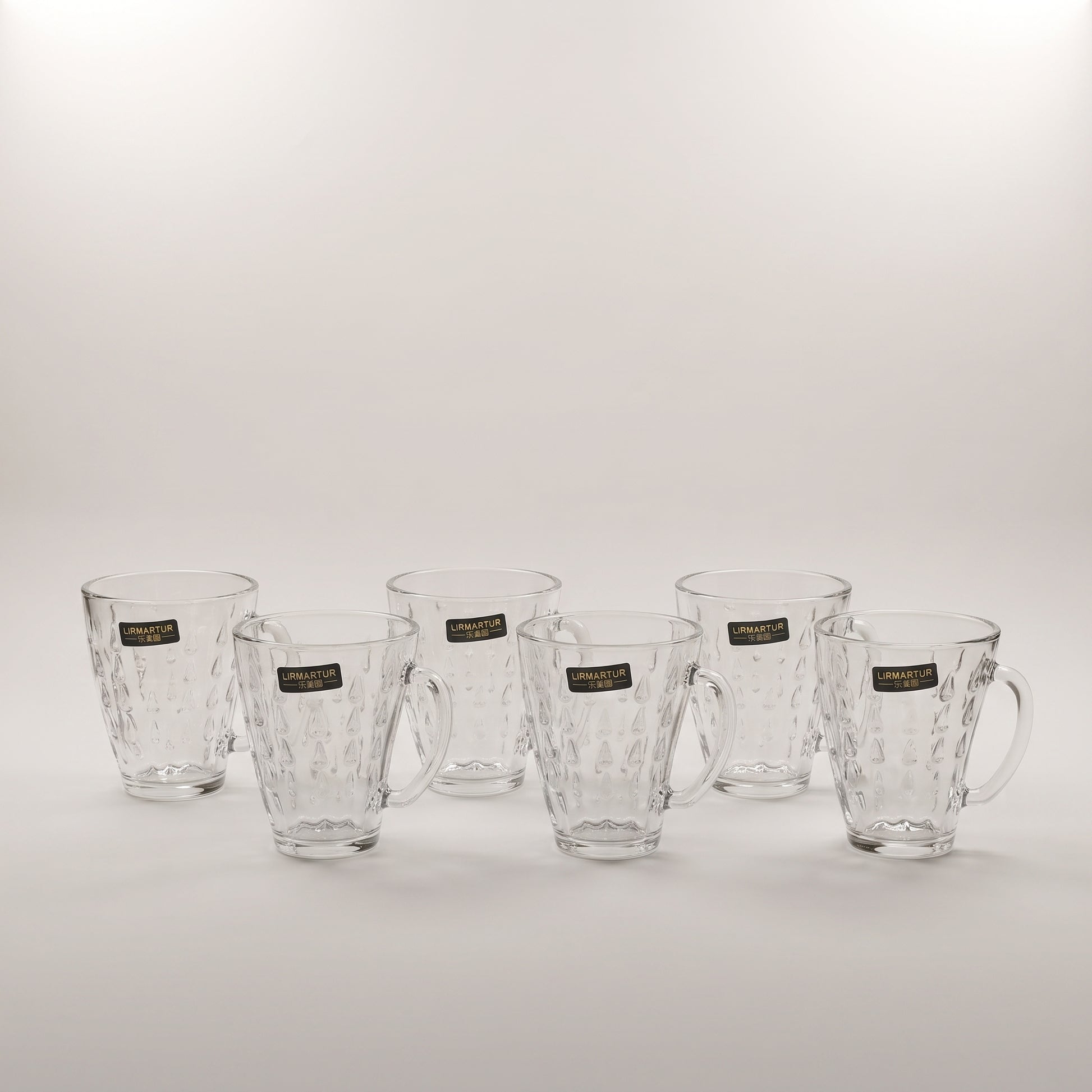 Clear Glass Coffee Mug Set of 6 by Zodiya-4