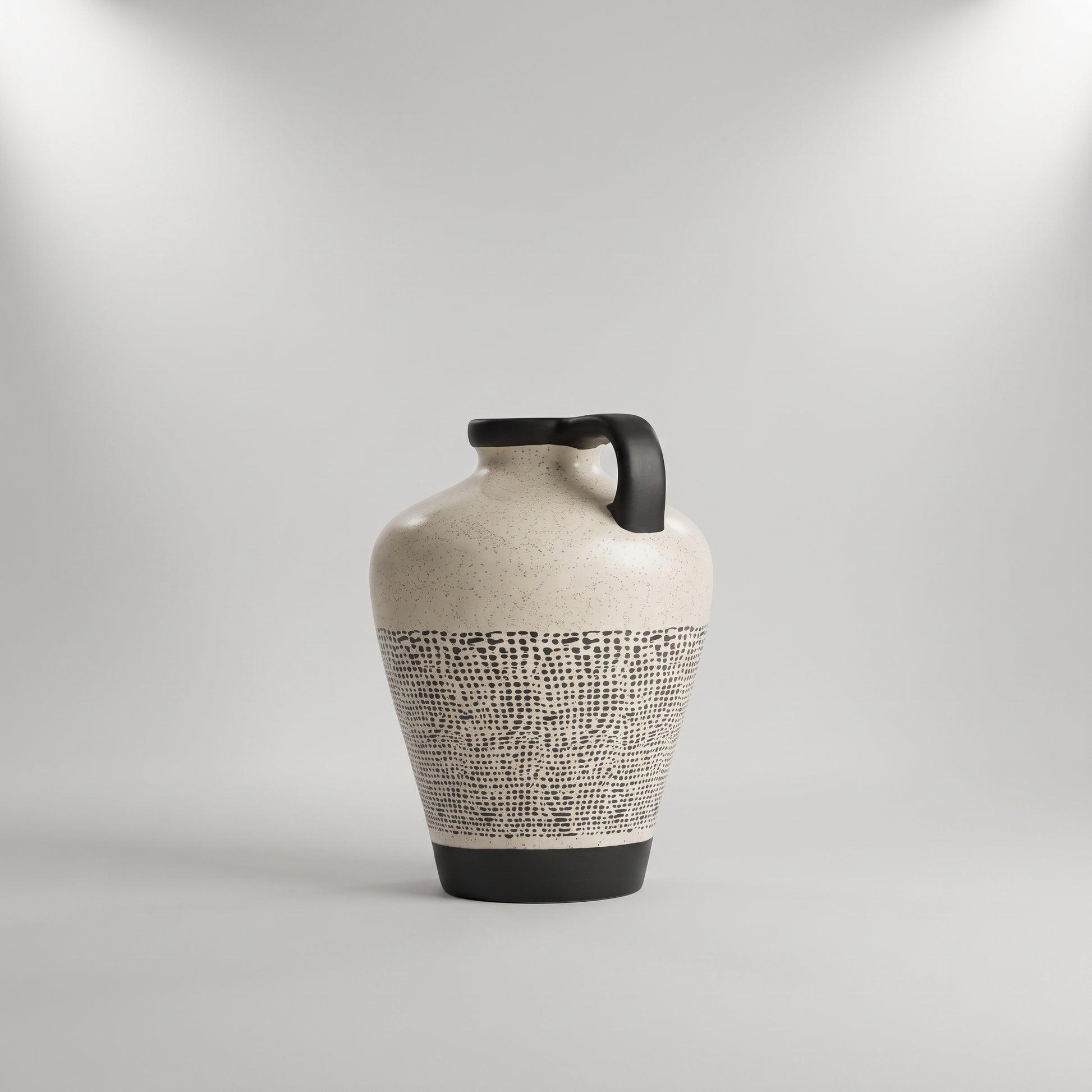 Black And White Large Ceramic Vase By Zodiya-3