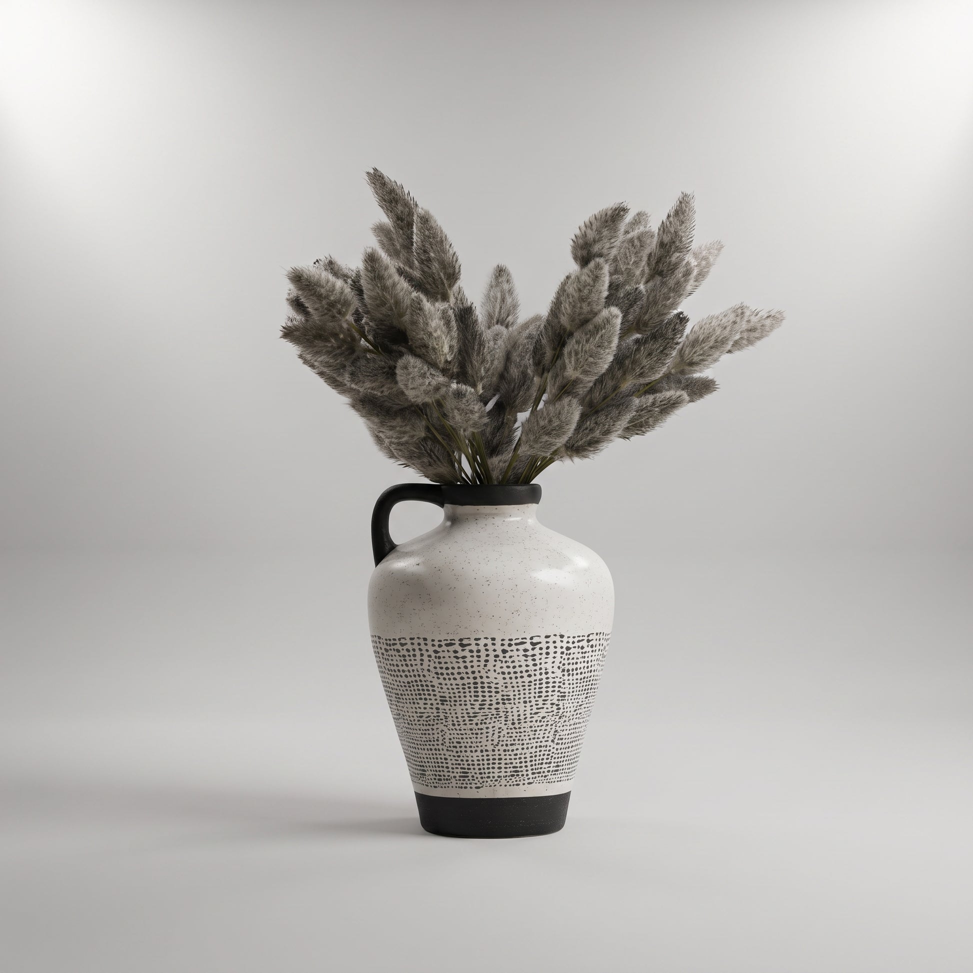 Black And White Large Ceramic Vase By Zodiya-5