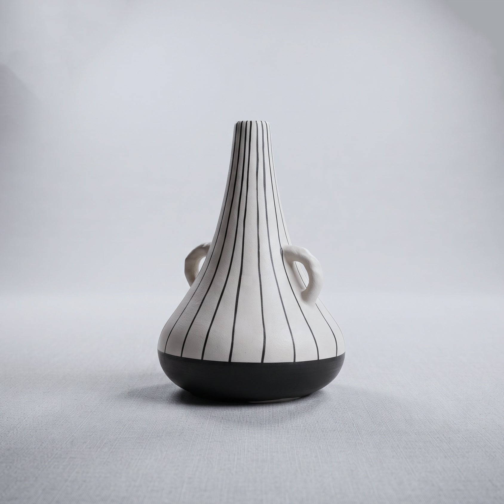 Black And White Ceramic Vase By Zodiya-6